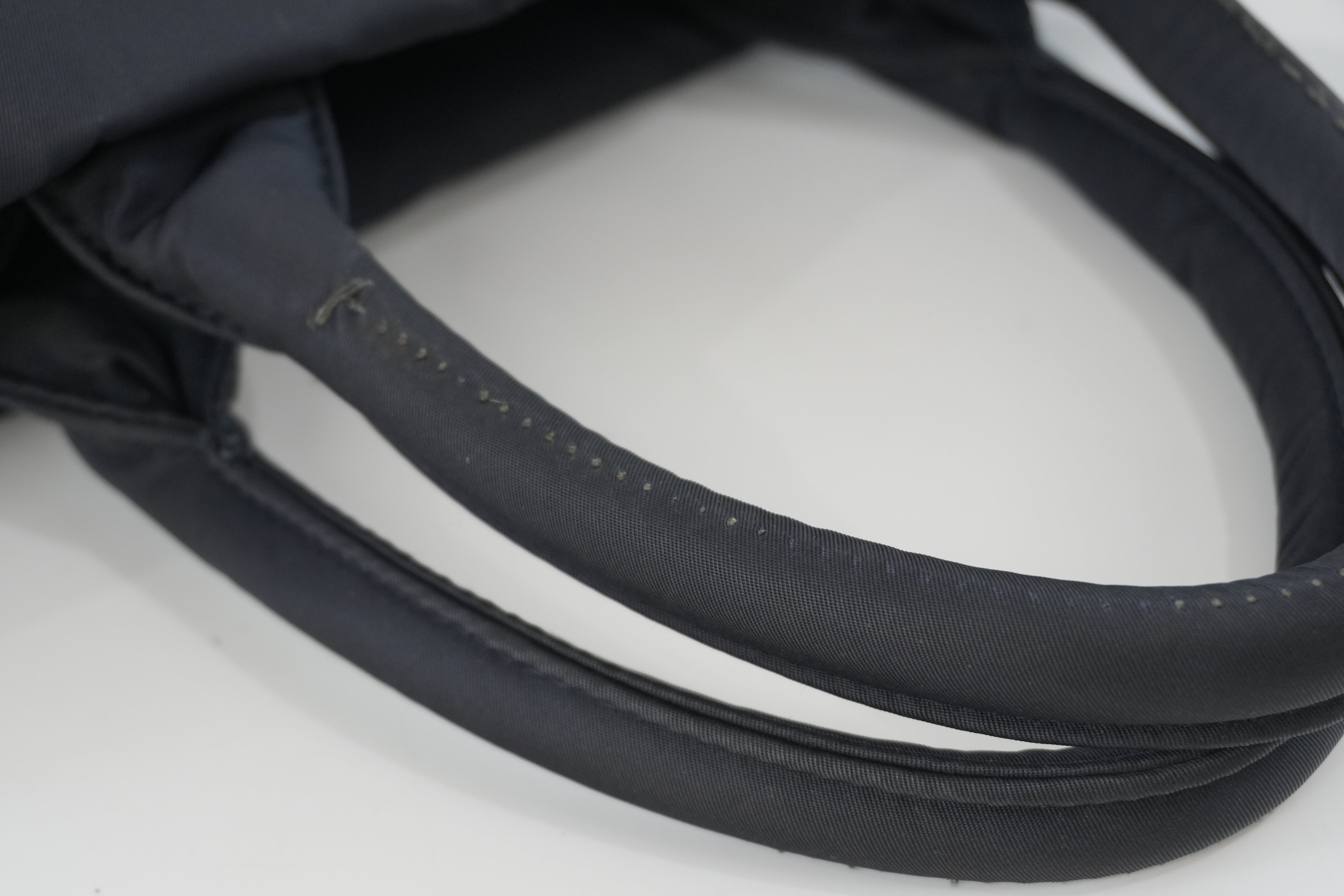 Prada Two Way Shoulder Bag Nylon Black and Blue Used