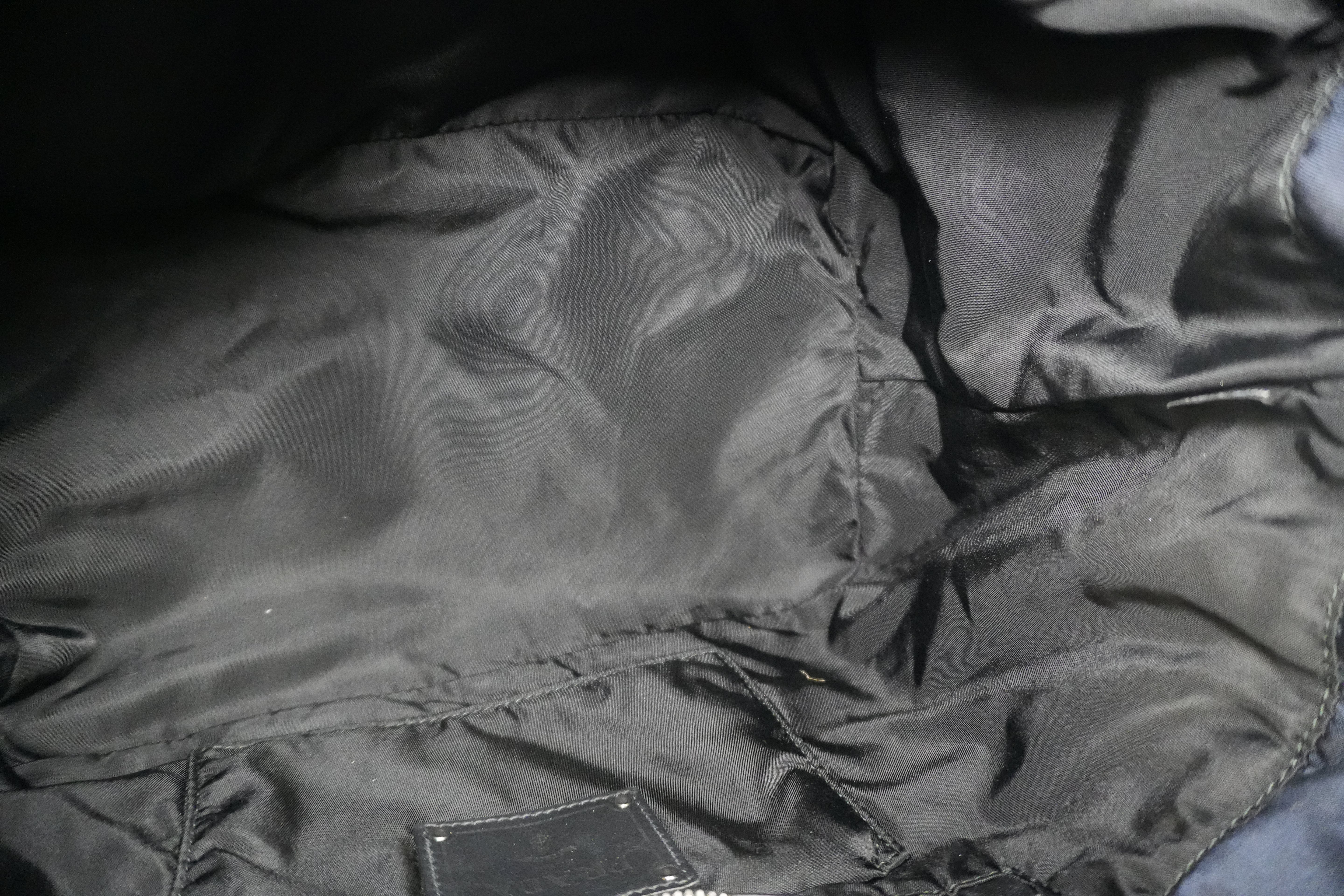 Prada Two Way Shoulder Bag Nylon Black and Blue Used