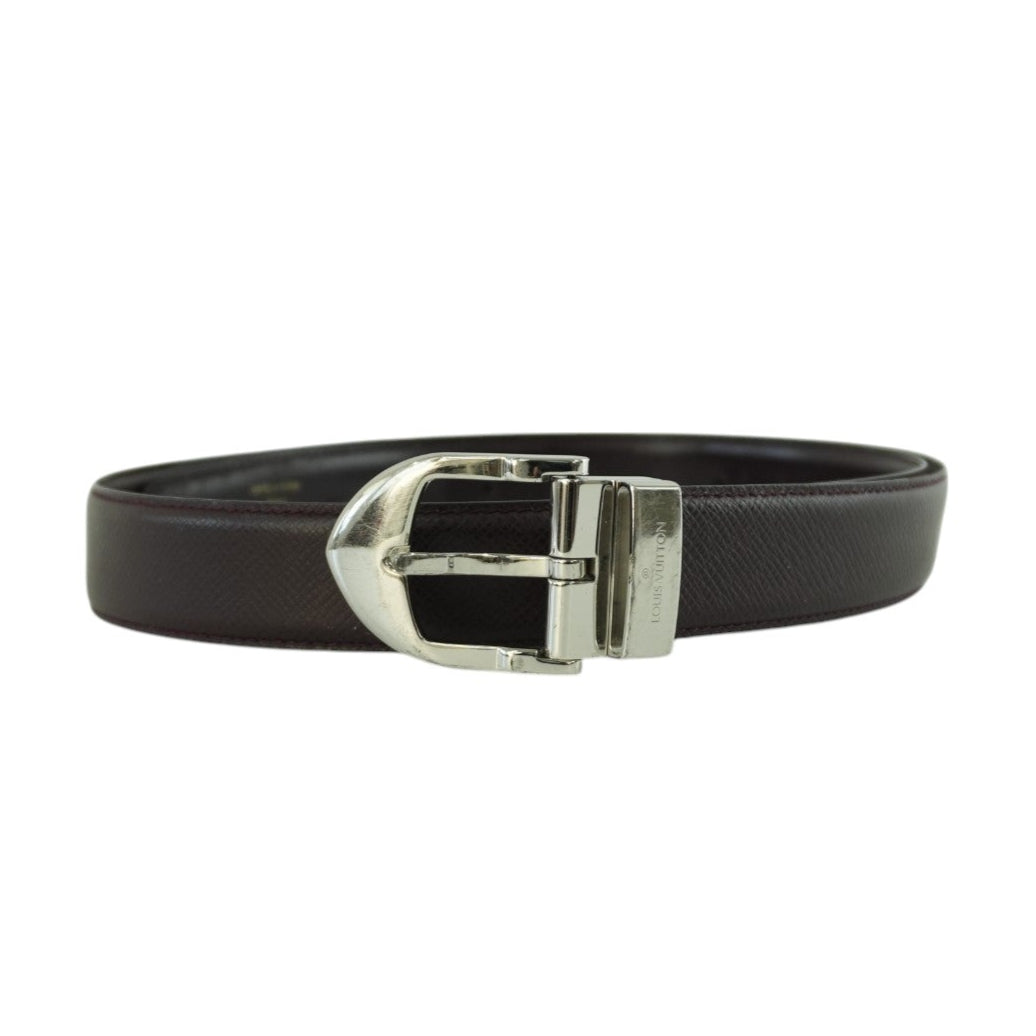 Pre-owned Louis Vuitton Leather Belt Size 110