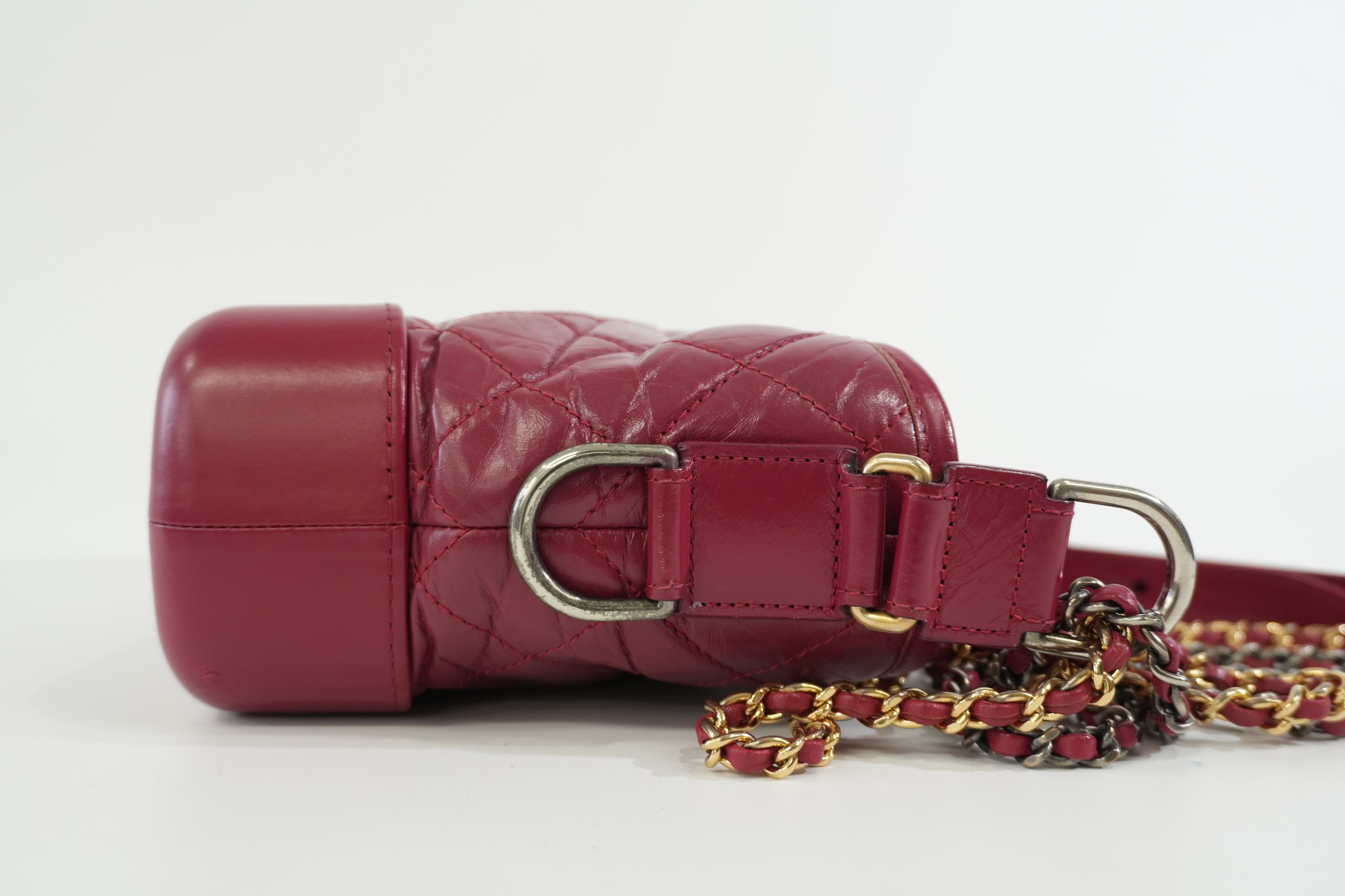 Pre-owned Chanel Gabrielle Hobo Chain Shoulder Bag Pink