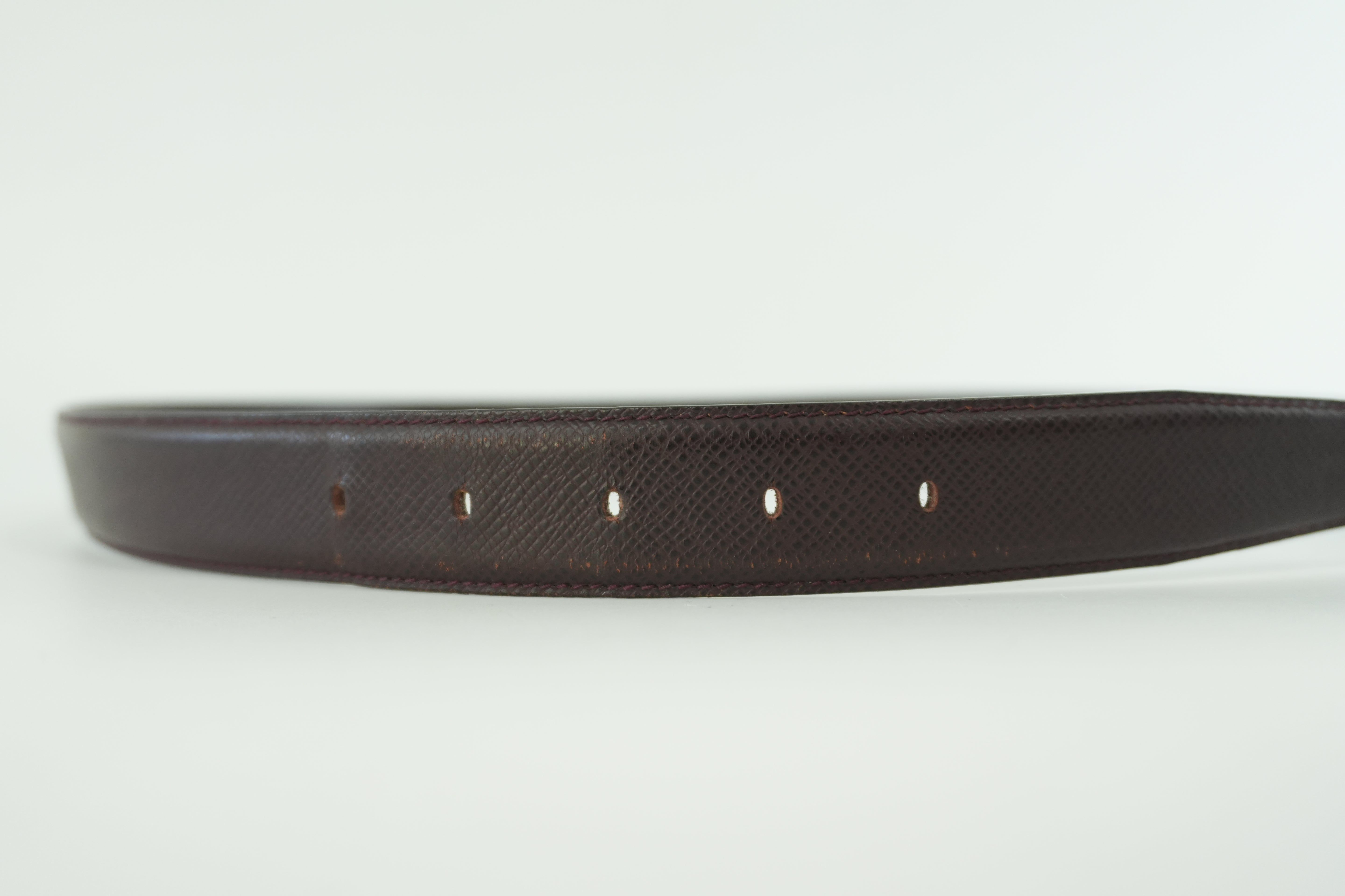Pre-owned Louis Vuitton Leather Belt Size 110