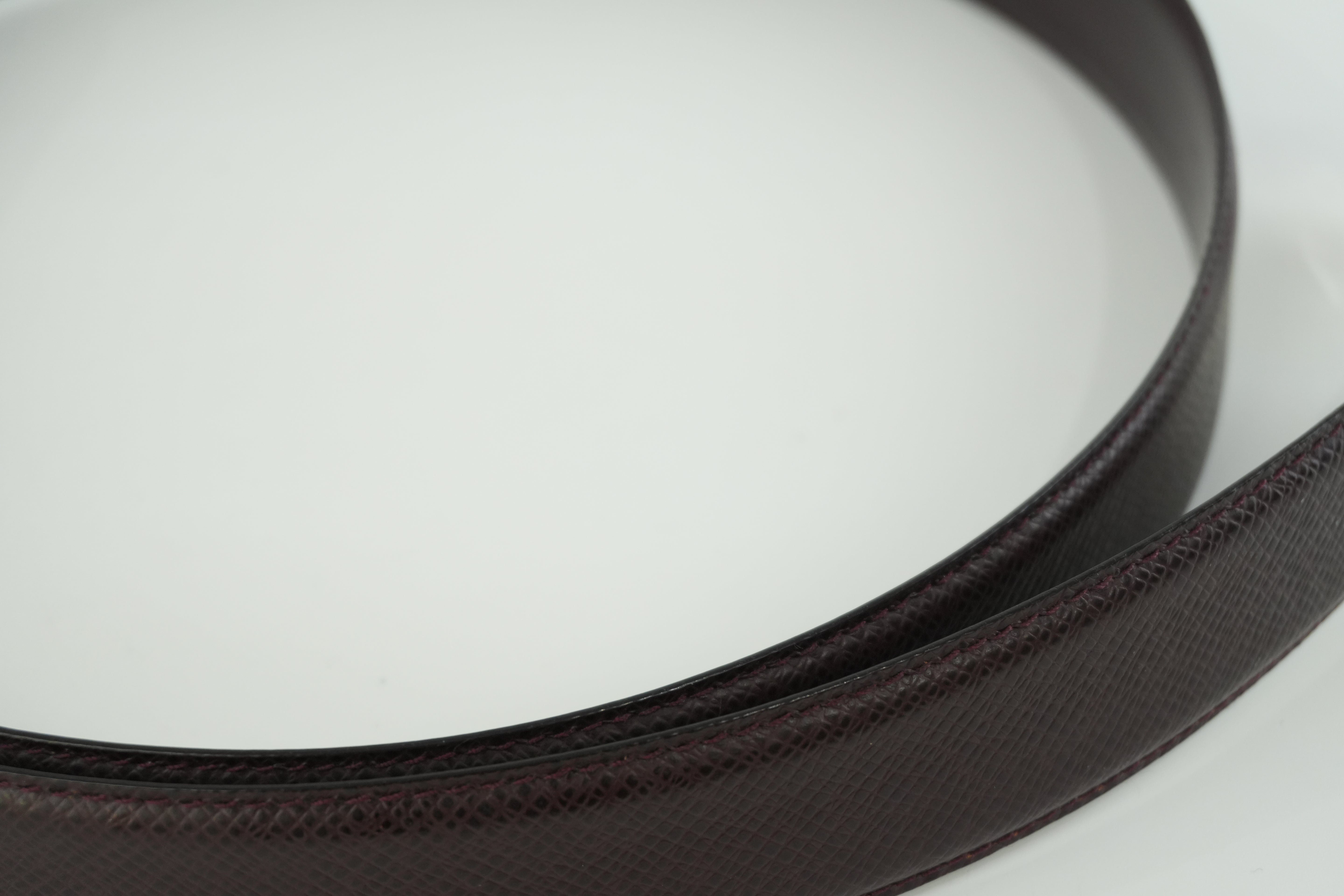 Pre-owned Louis Vuitton Leather Belt Size 110