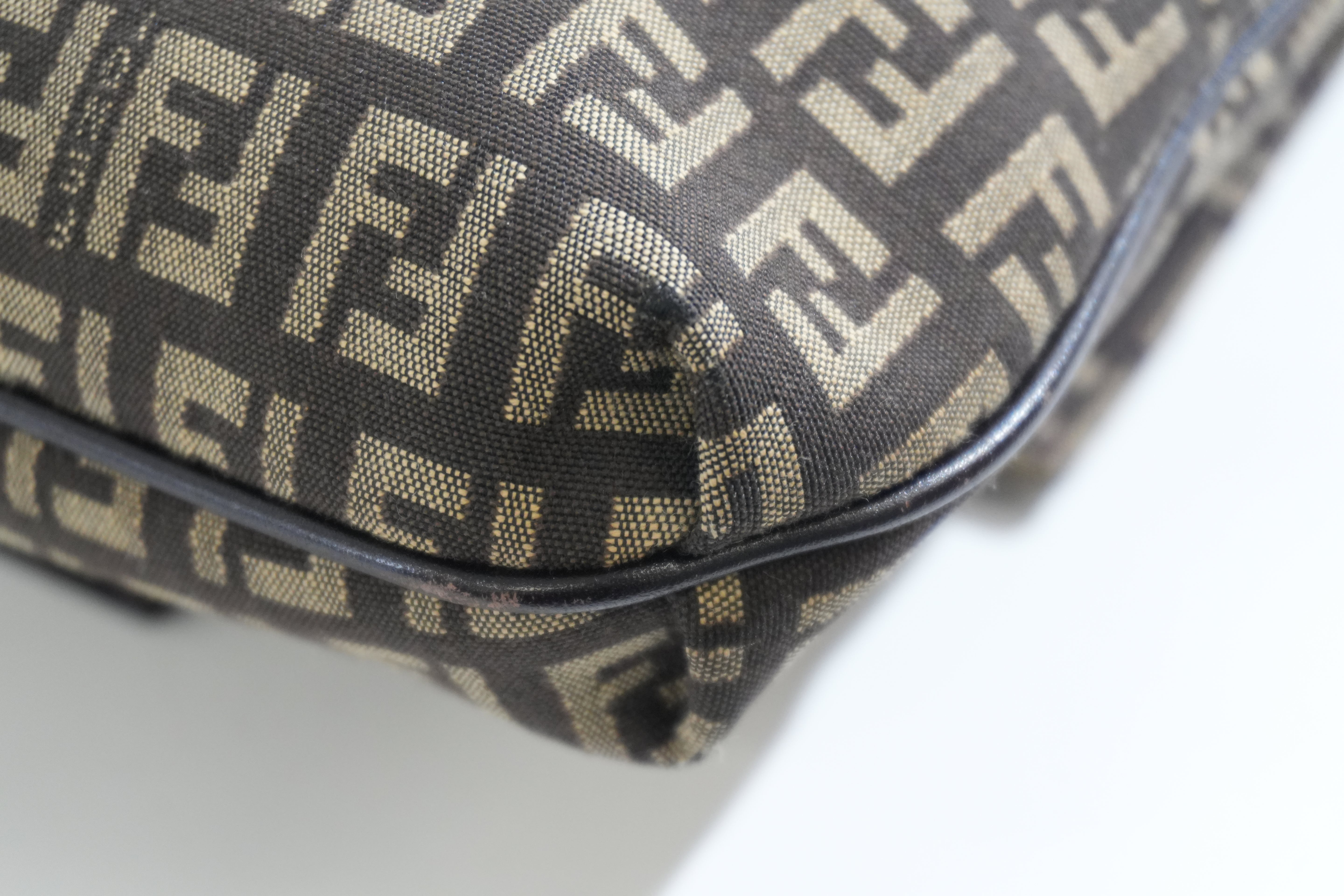Pre-owned Fendi Zuchino Shoulder Bag Brown