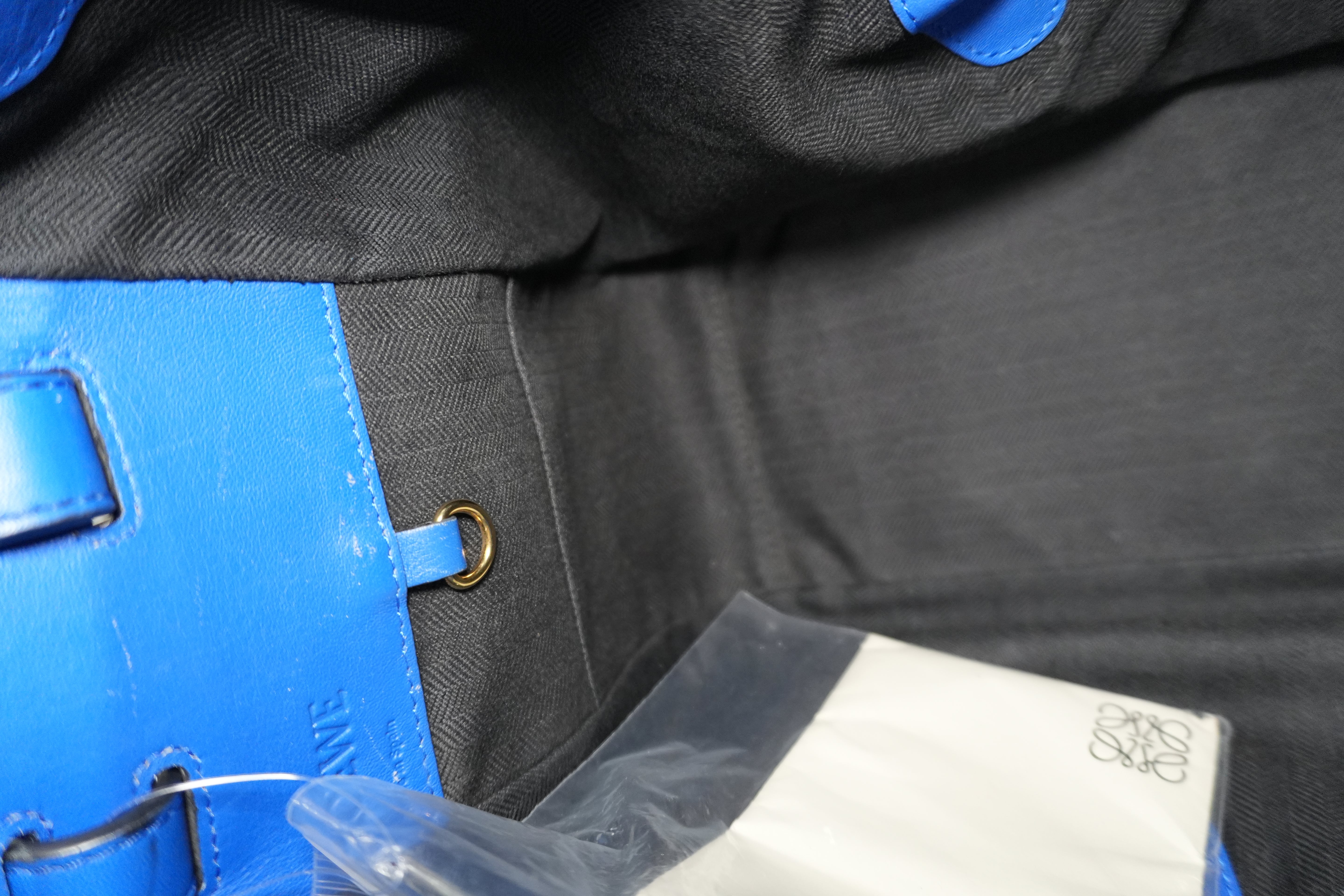 Pre-owned Loewe Hammock Shoulder Bag Blue and Black