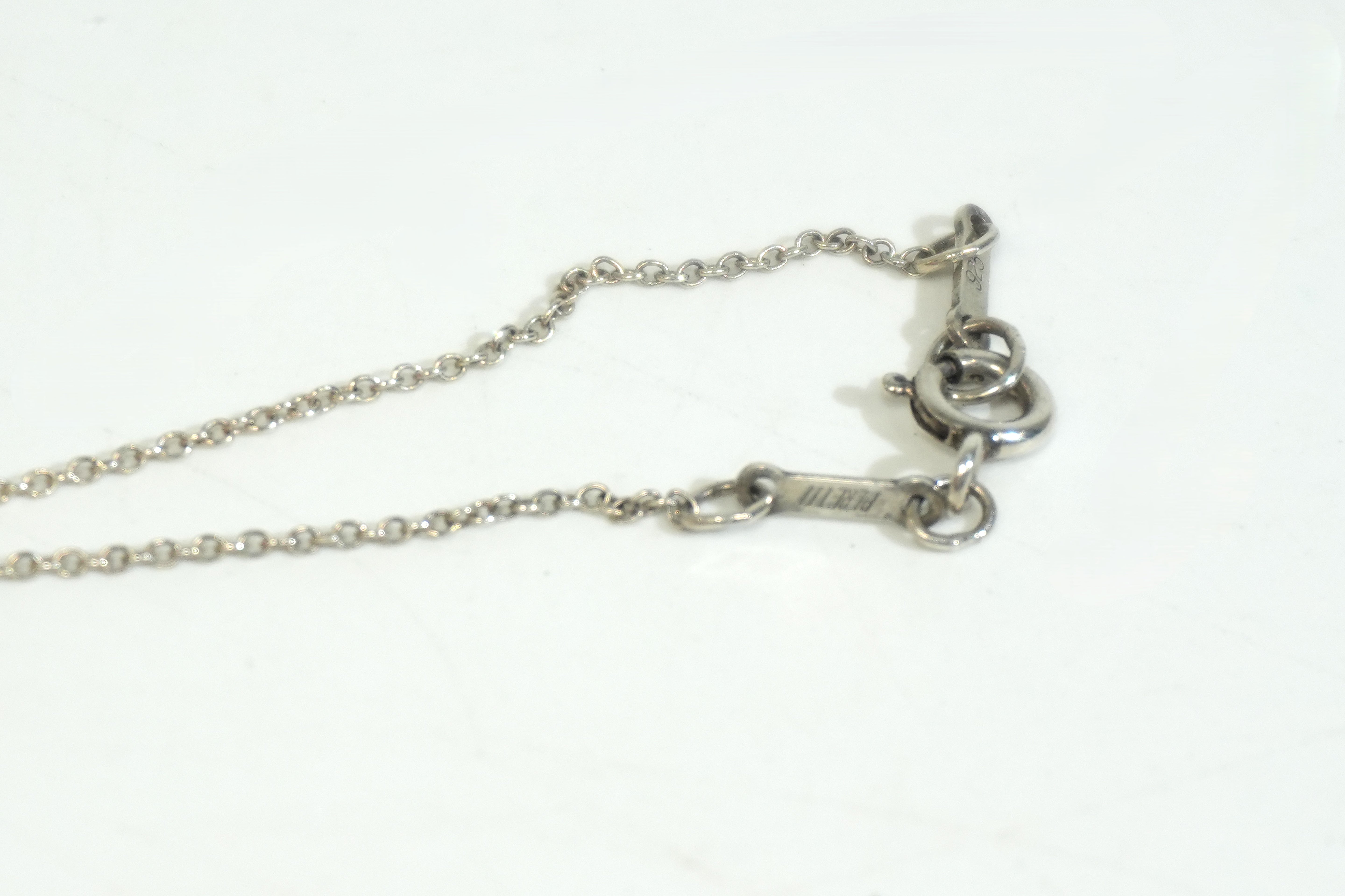 Pre-owned Tiffany & Co. Silver Open Heart Necklace