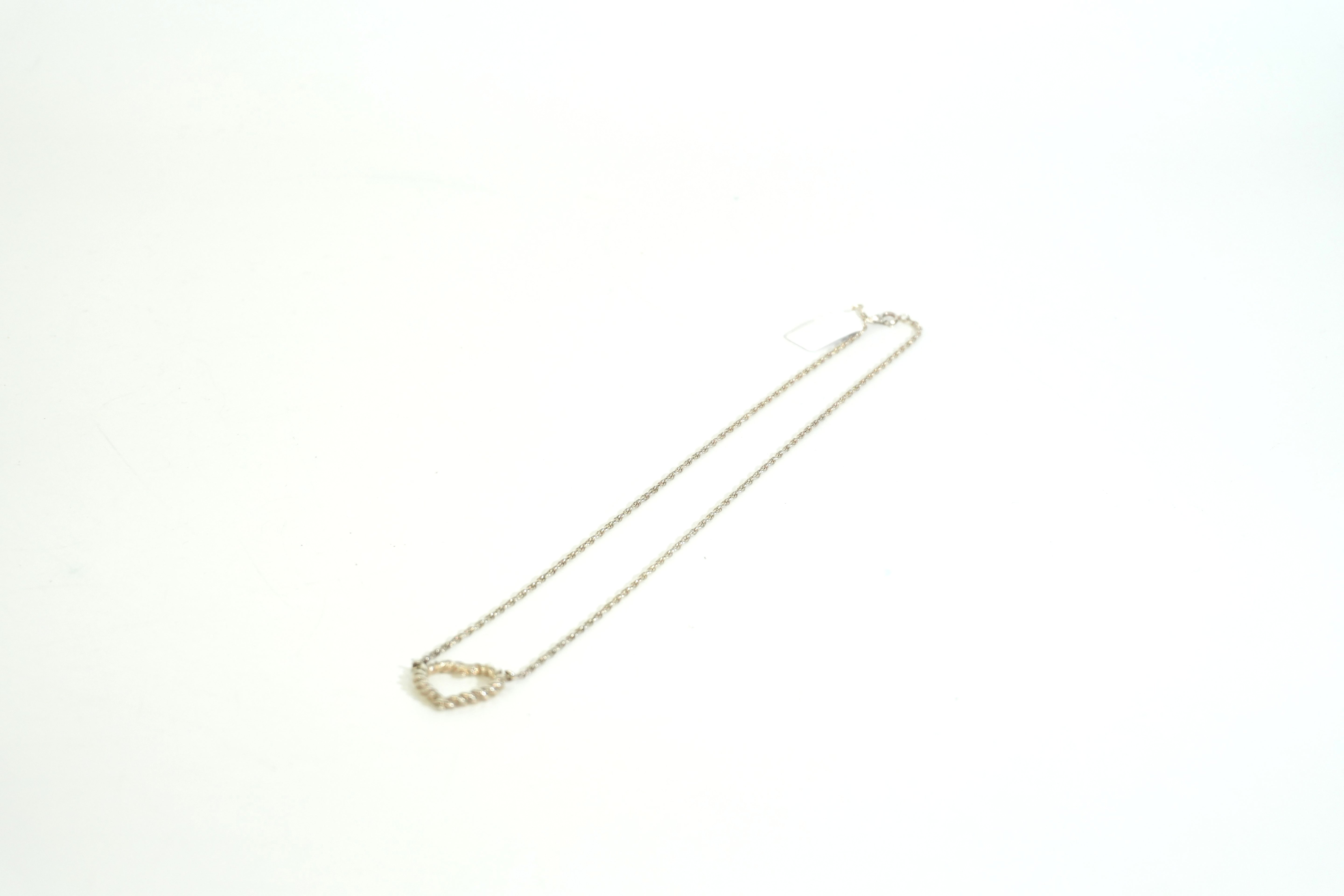 Pre-owned Tiffany & Co. Twisted Heart Necklace Silver