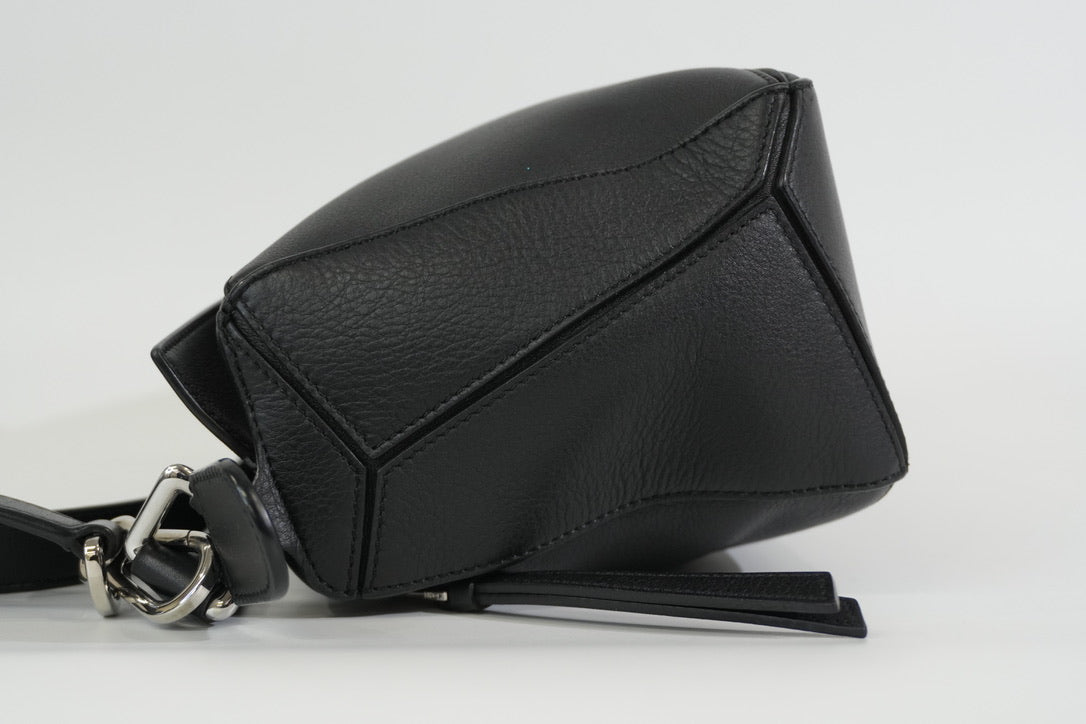 Pre-owned Loewe Small Puzzle Two Way Shoulder Bag Black