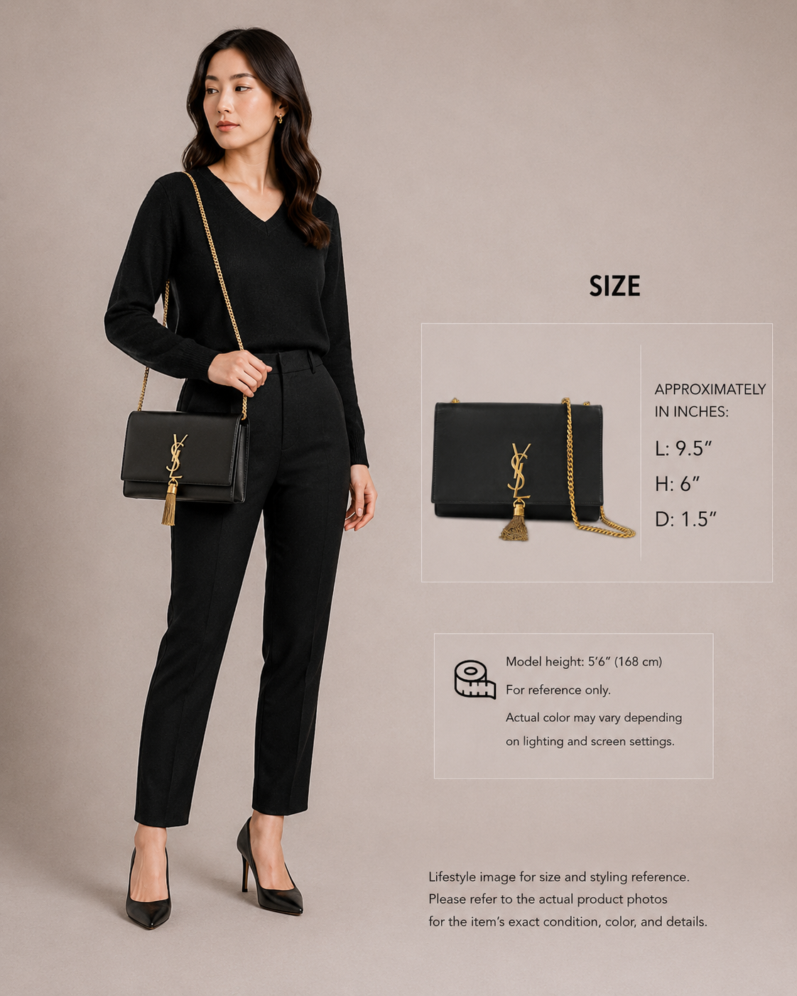 Pre-Owned Yves Saint Laurent Chain Crossbody Bag Black