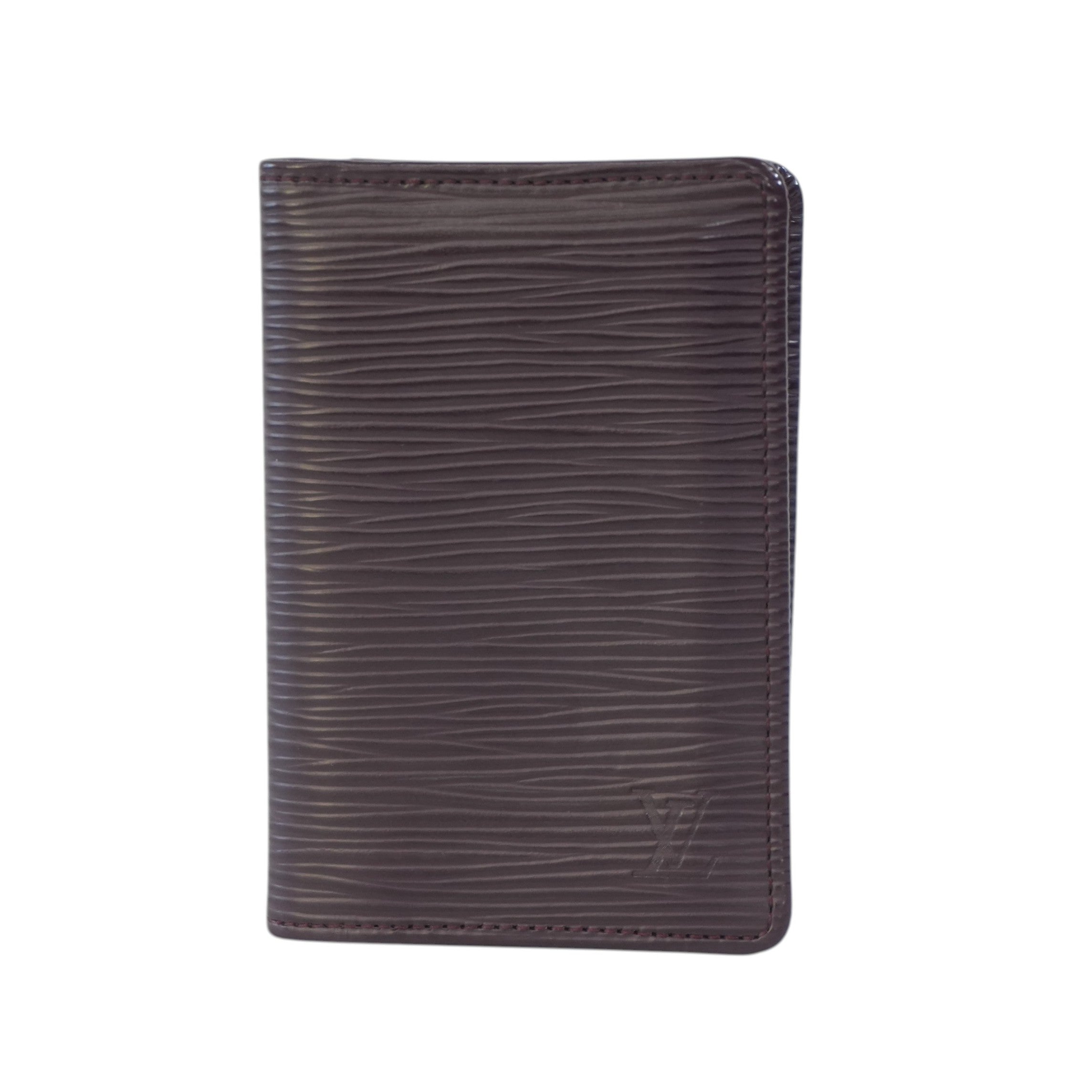 Pre-owned Louis Vuitton Epi Card Holder Purple
