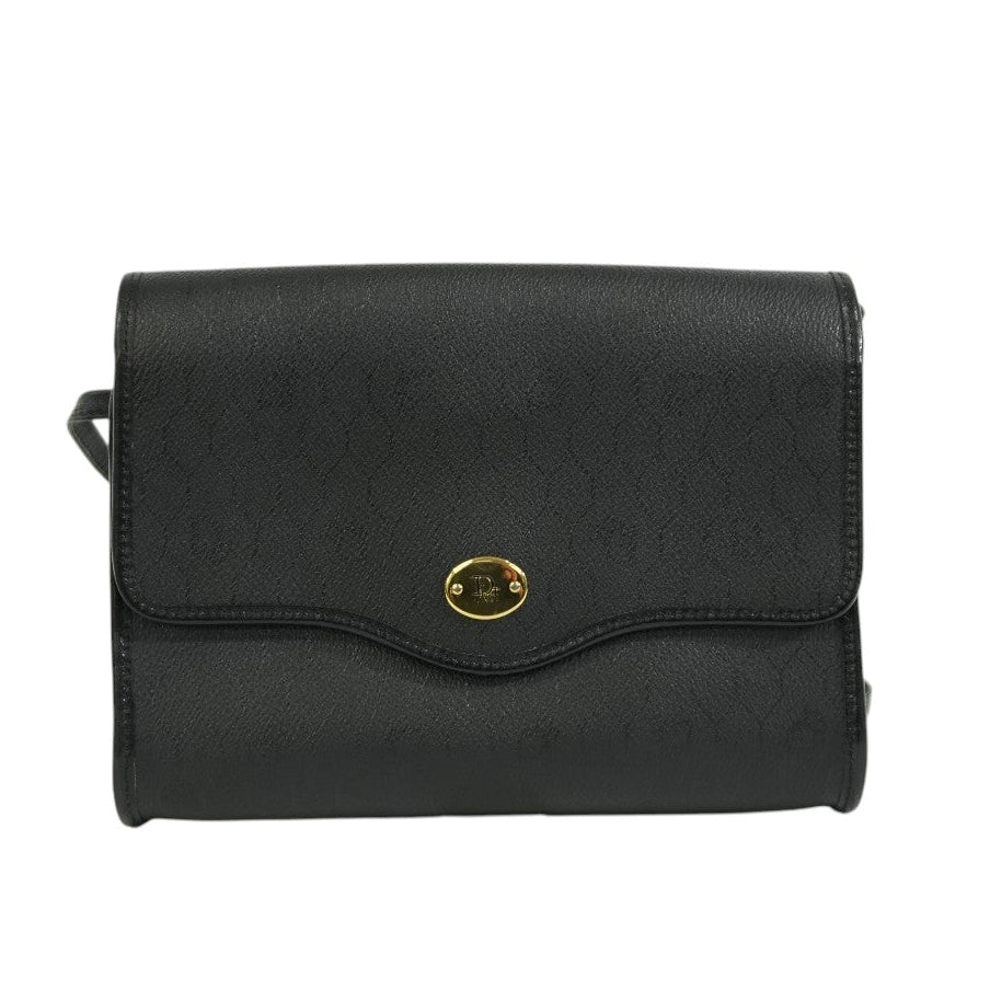 Pre-owned Christian Dior Honeycomb Shoulder Bag Black