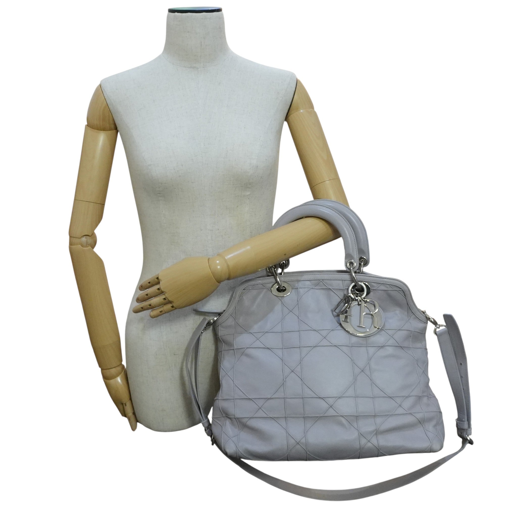 Pre-owned Christian Dior Two Way Granville Shoulder Bag Purple