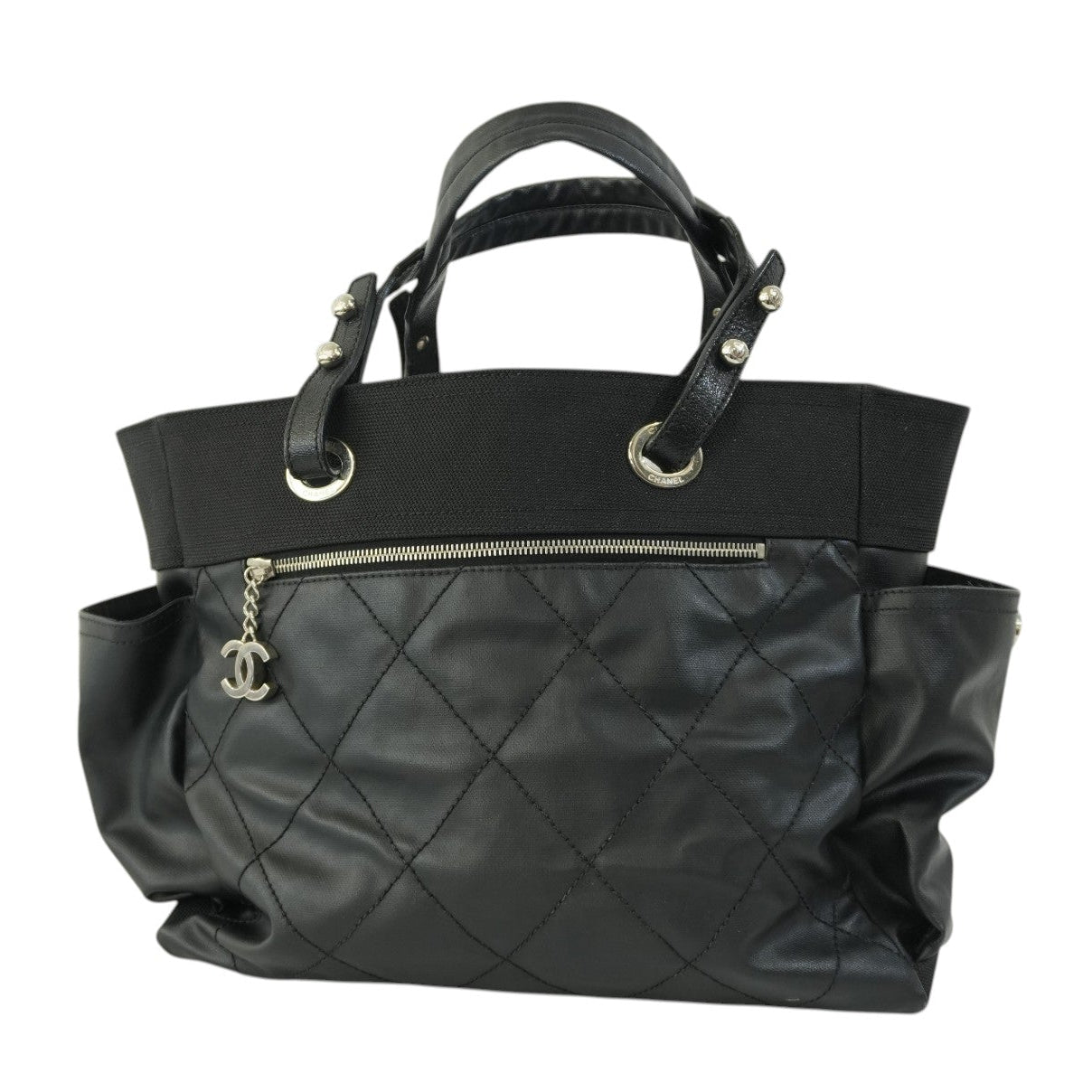 Pre-owned Chanel Paris Biarritz Tote Bag Black