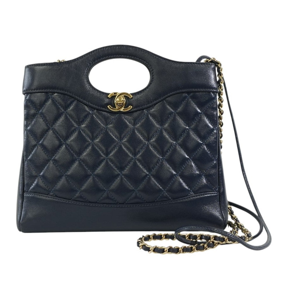 Pre-owned Chanel 31 Mini Shopping Shoulder Bag Blue