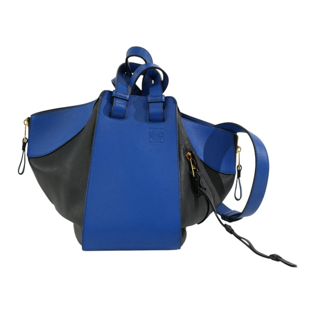 Pre-owned Loewe Hammock Shoulder Bag Blue and Black