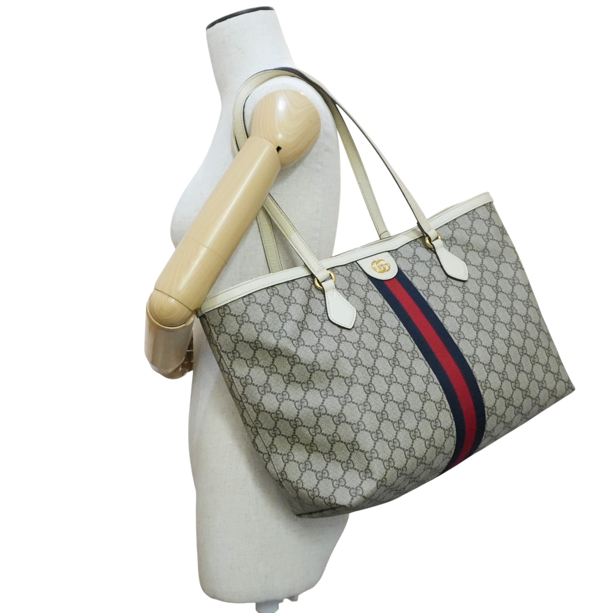 Pre-owned Gucci Guccisima Tote Bag White