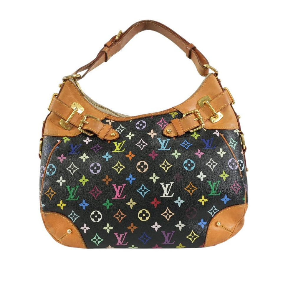 Pre-owned Louis Vuitton Multicolor Greta Tote Bag Black