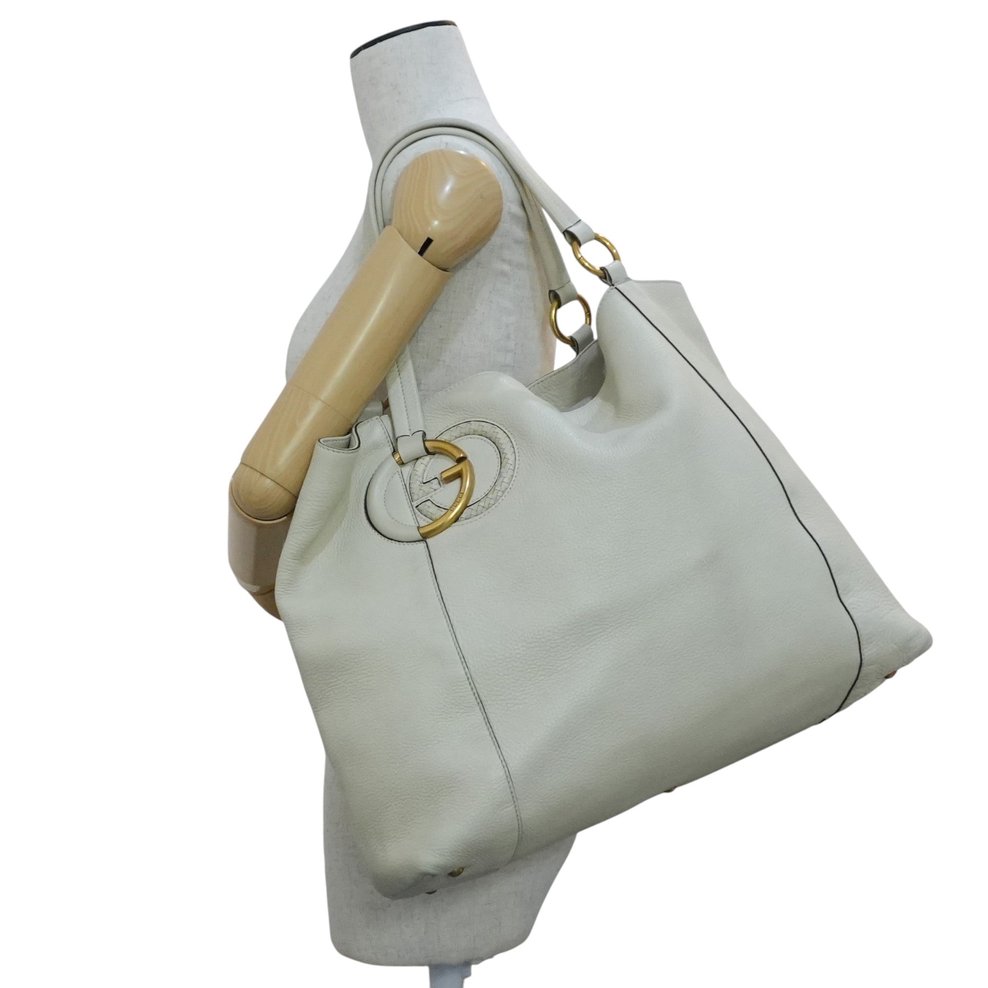 Pre-owned Gucci Interlocking G Tote Bag Ivory