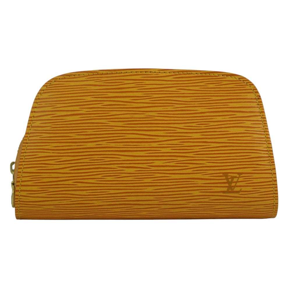 Pre-owned Louis Vuitton Epi Dauphine PM Pouch Yellow