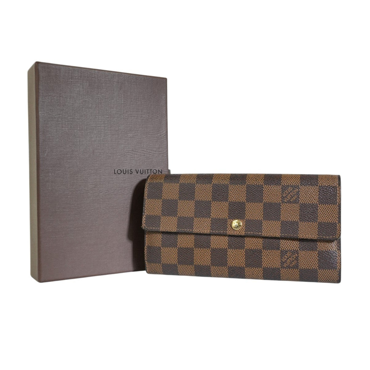 Pre-owned Louis Vuitton Damier Ebene Sarah Wallet