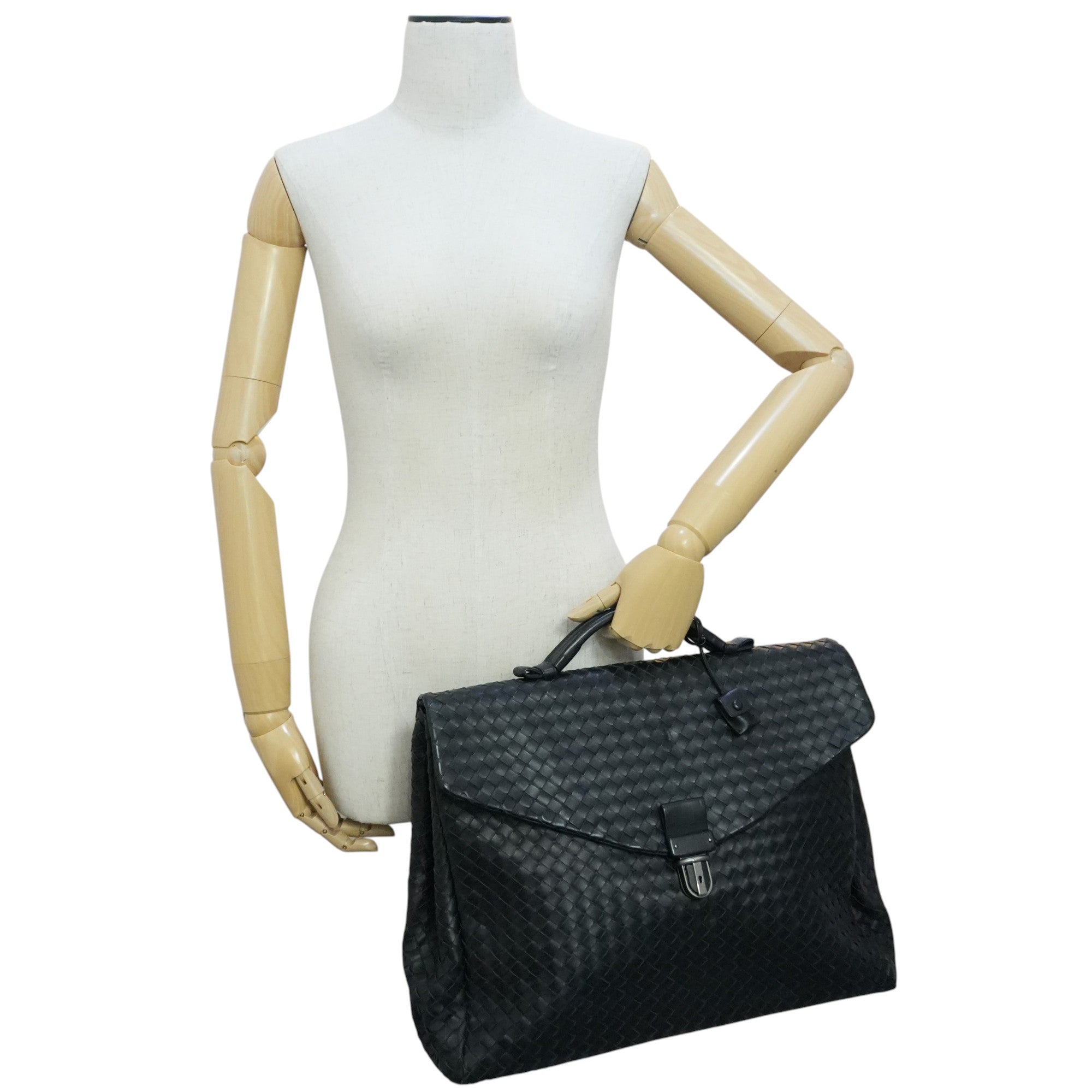 Pre-owned Bottega Briefcase Black