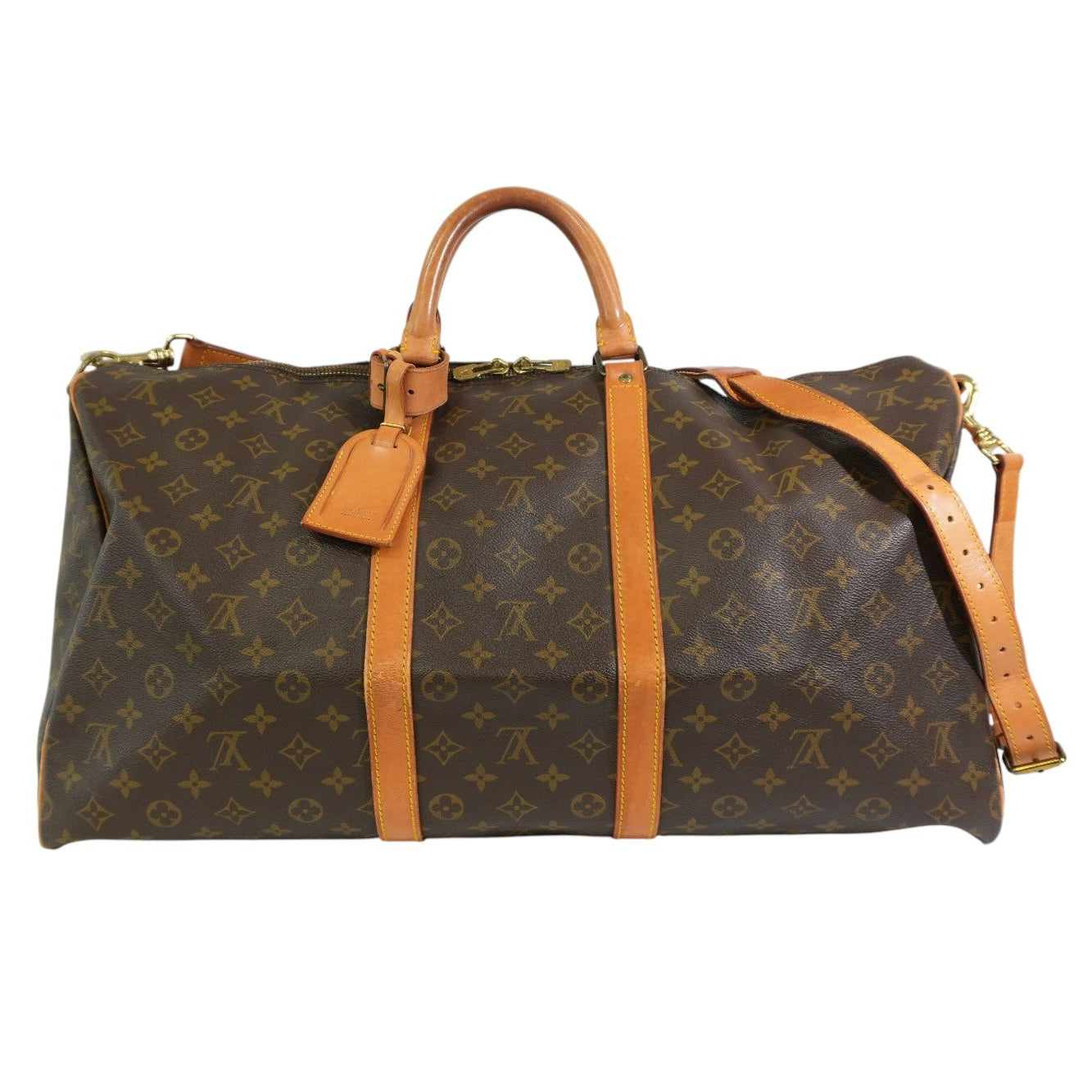 Pre-owned Louis Vuitton Monogram Keepall Bandouliere 55 Travel Bag