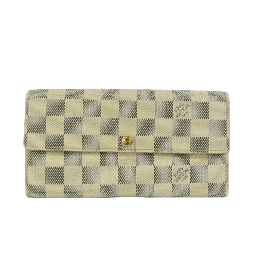 Pre-owned Louis Vuitton Damier Azur Sarah Wallet