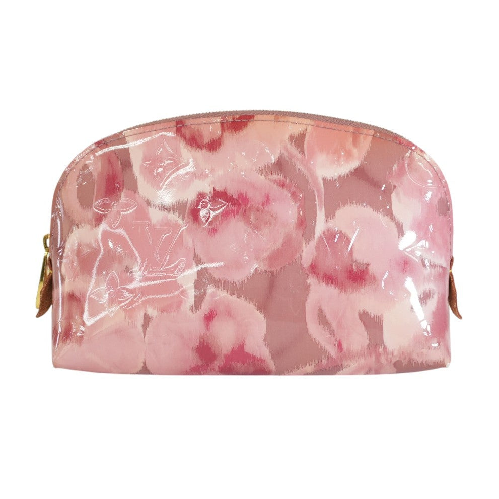 Pre-owned Louis Vuitton Vernis Cosmetic Pouch Pink