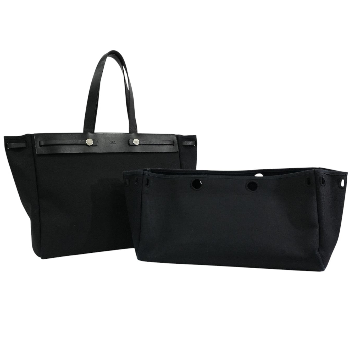 Pre-owned Hermes Herbag Cabas GM Tote Bag Black