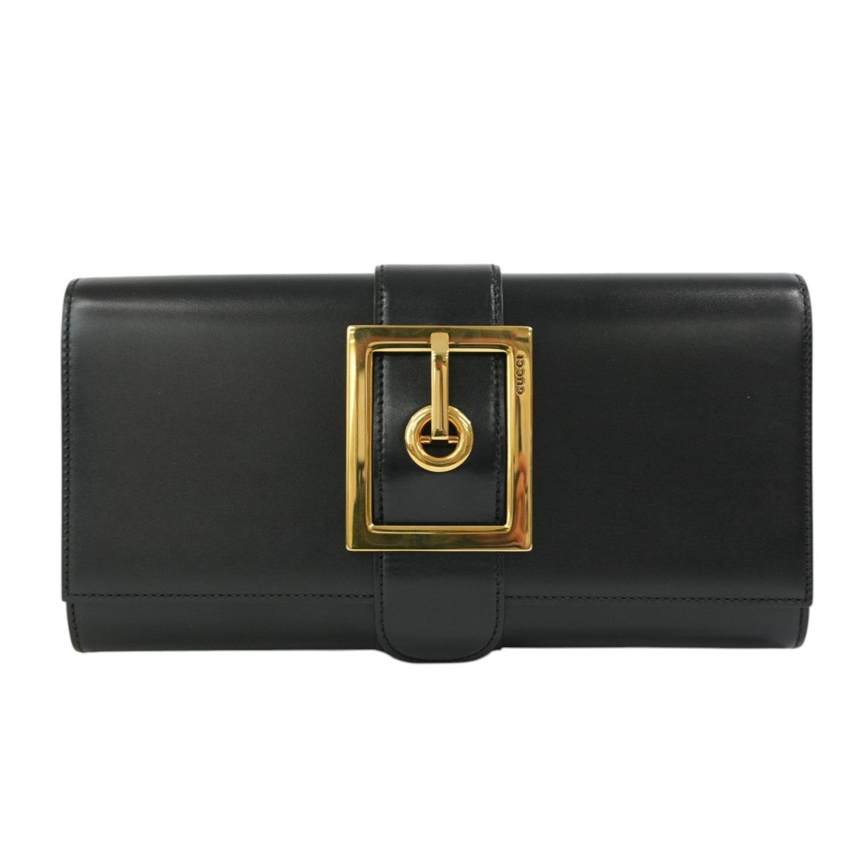 Gucci Leather Clutch Black Used