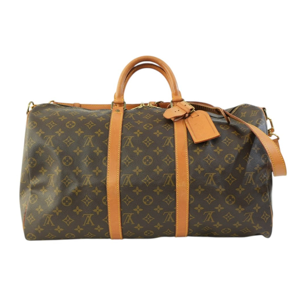 Pre-owned Louis Vuitton Monogram Keepall 50 Bandouliere Travel Bag