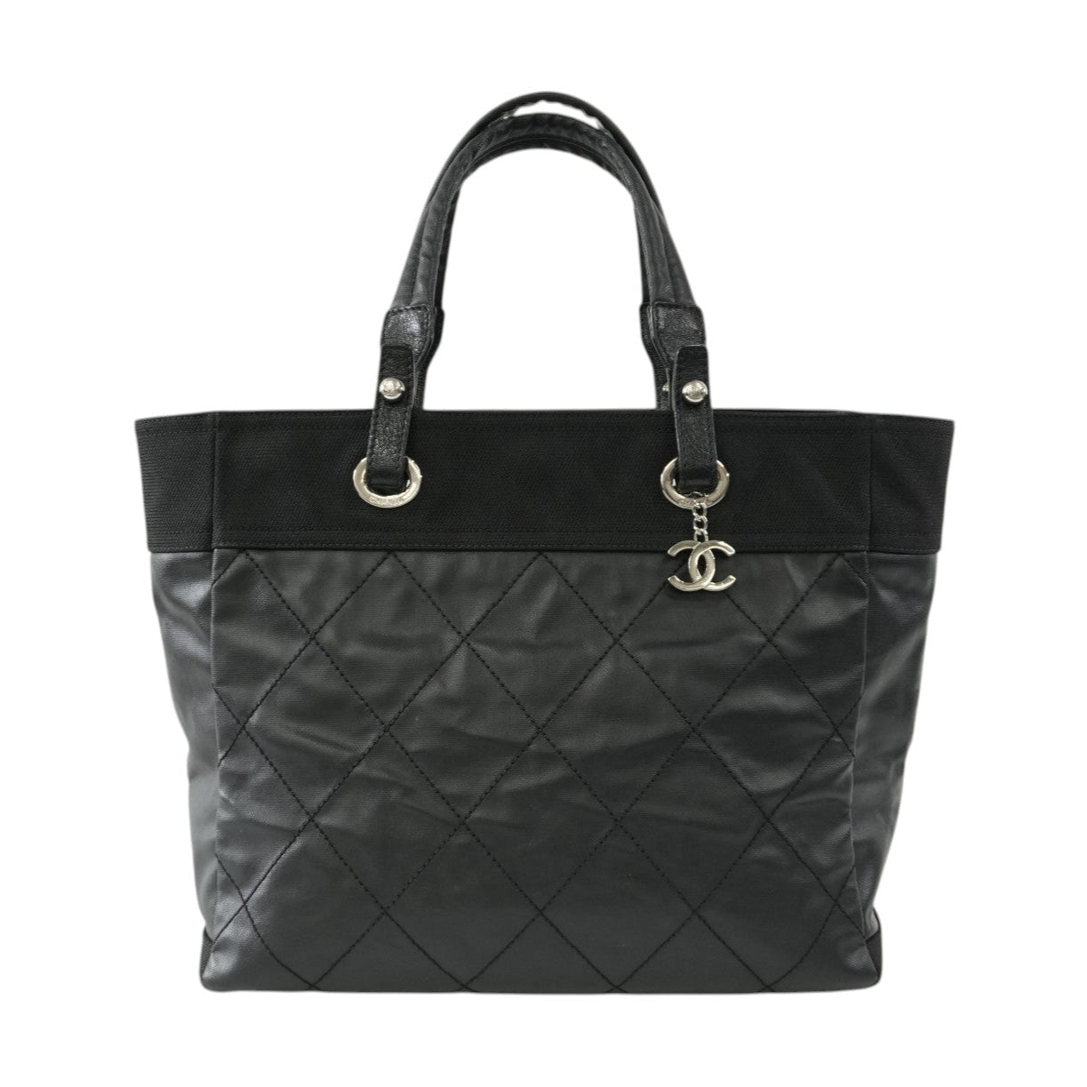 Pre-owned Chanel Paris Biarritz Tote Bag Black