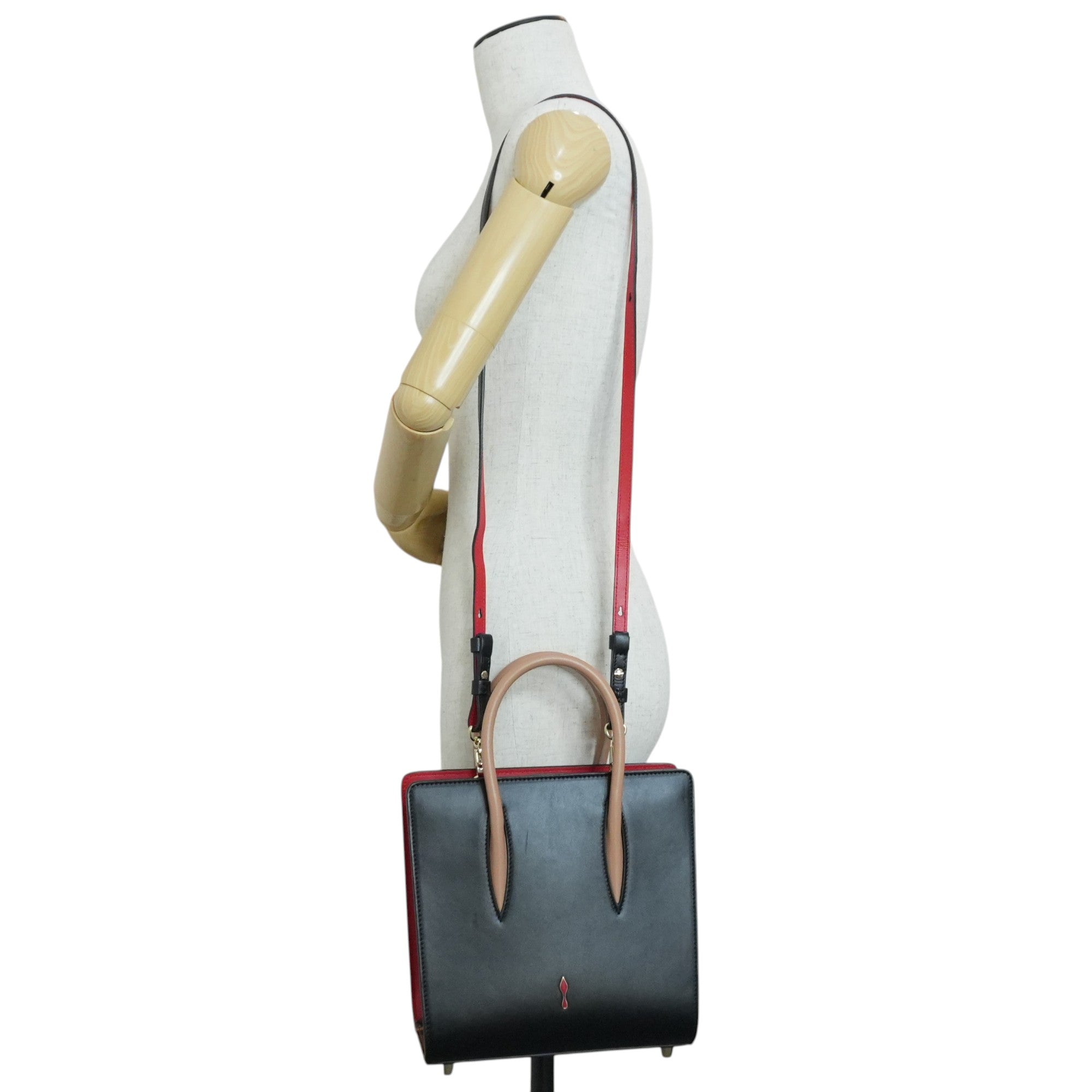 Pre-owned Christian Louboutin Two Way Paloma Mini Shoulder Bag Black