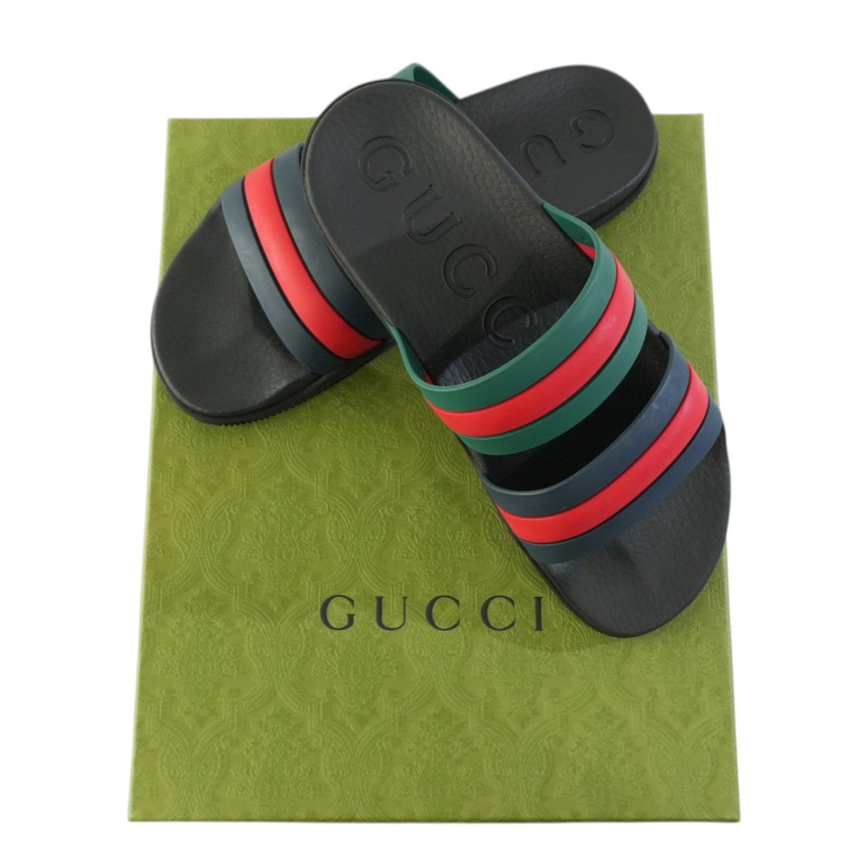 Pre-owned Gucci Sandals Size 9 Black