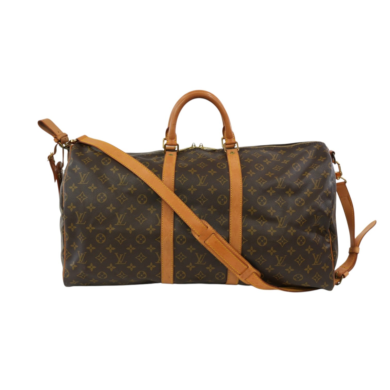 Pre-owned Louis Vuitton Monogram Keepall 55 Bandouliere