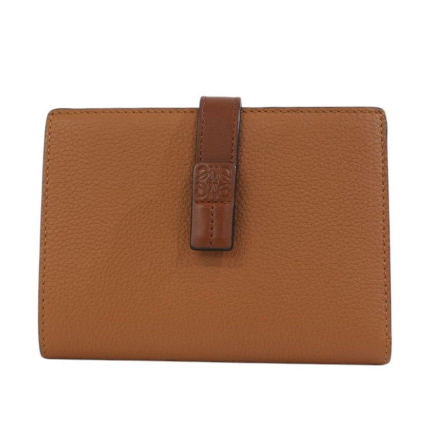 Pre-owned Loewe Leather Cover Wallet Brown