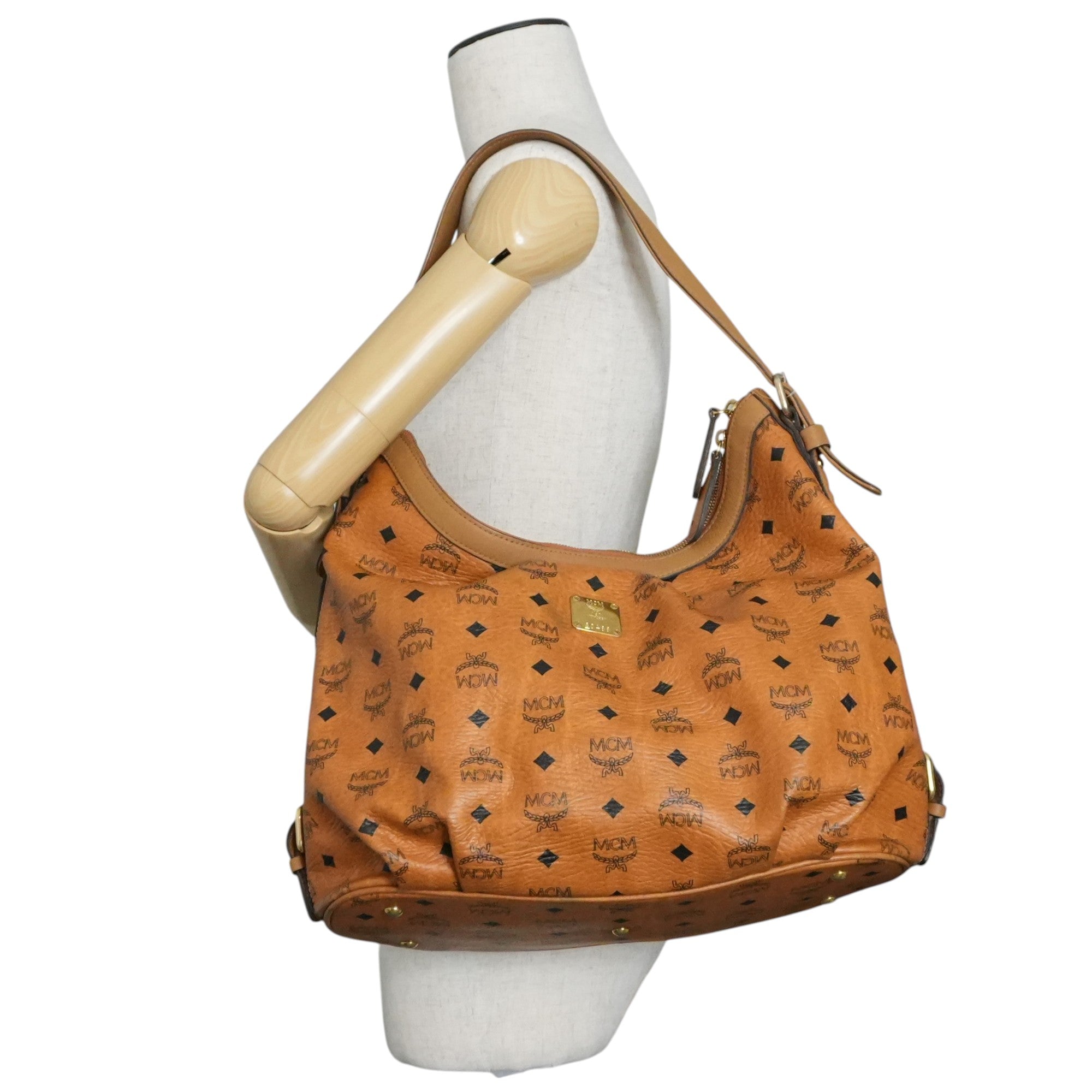 Pre-owned MCM Hobo Tote Bag Cognac