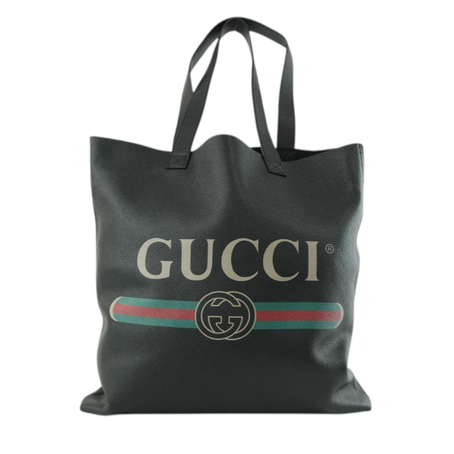 Pre-owned Gucci Canvas Tote Bag Black