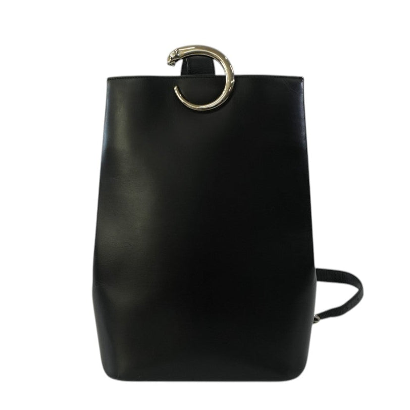 Pre-owned Cartier Leather Panthere Shoulder Bag Black