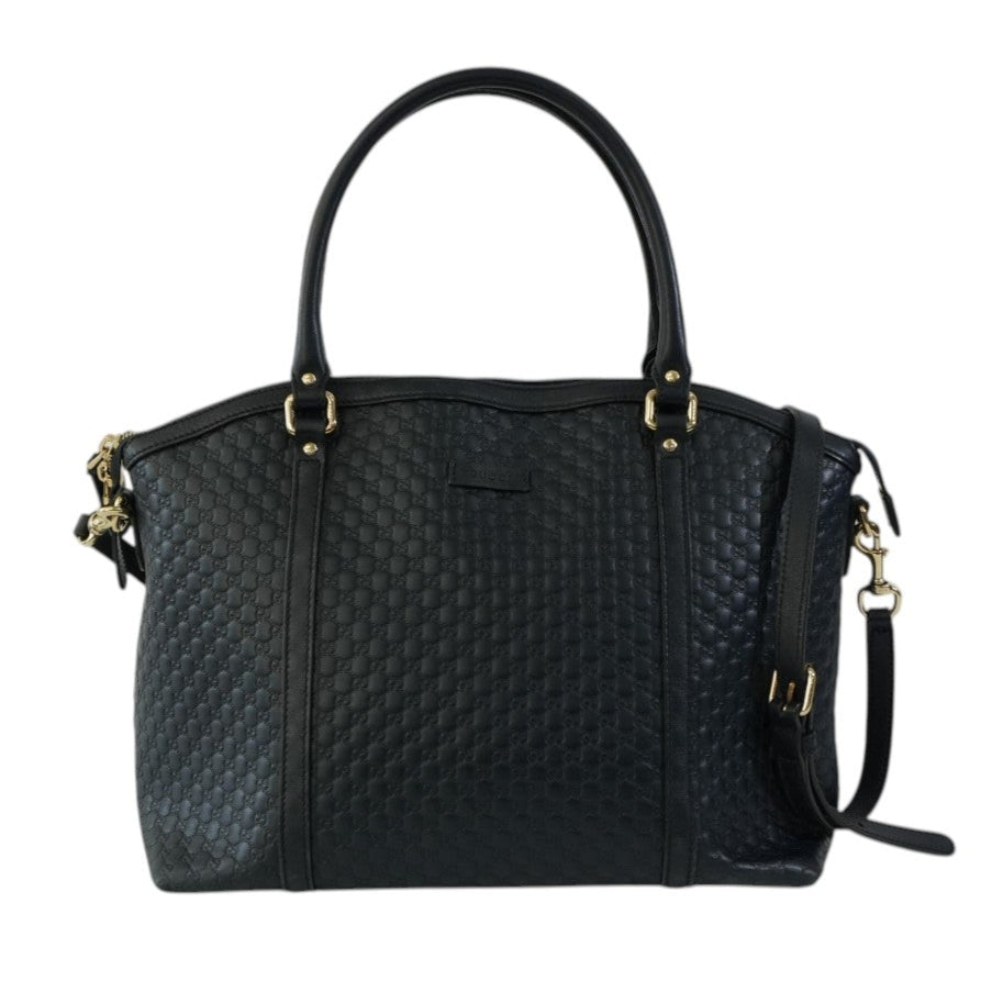 Pre-owned Gucci Two Way Microguccisima Shoulder Bag Navy Blue