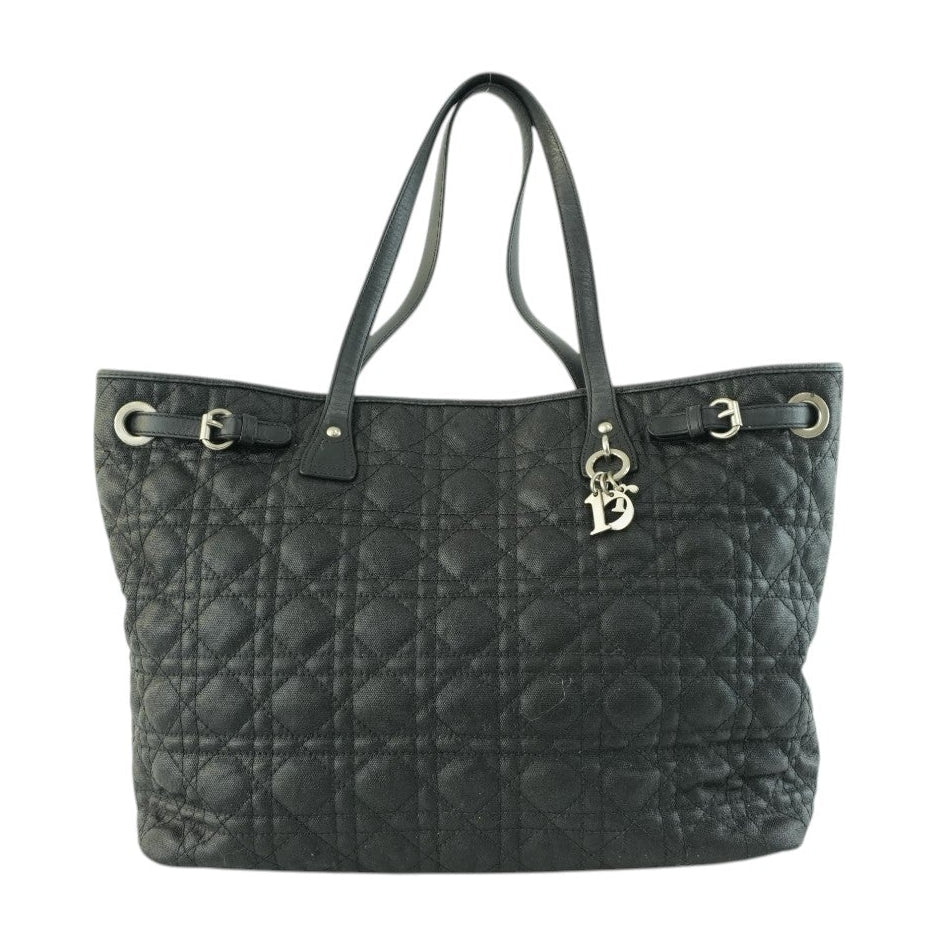 Pre-owned Christian Dior Nylon Panarea Tote Bag Black Used