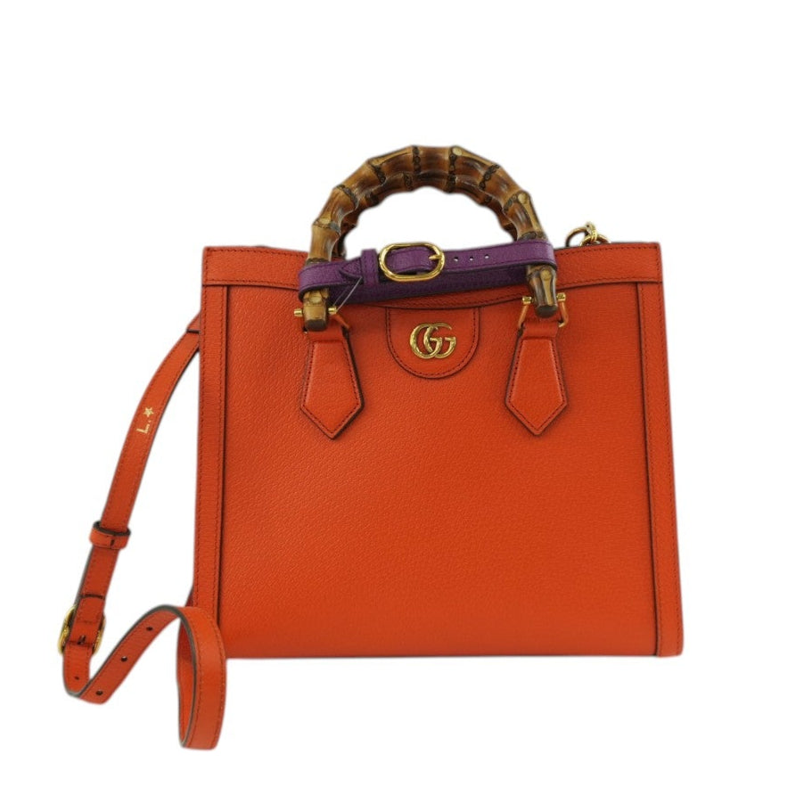 Gucci Diana Medium Tote Bag Orange Used