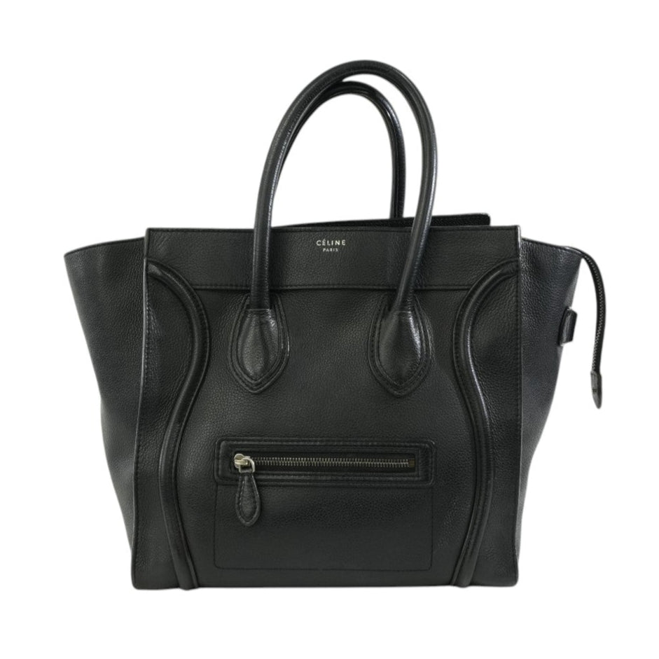 Pre-owned Celine Leather Luggage Handbag Black