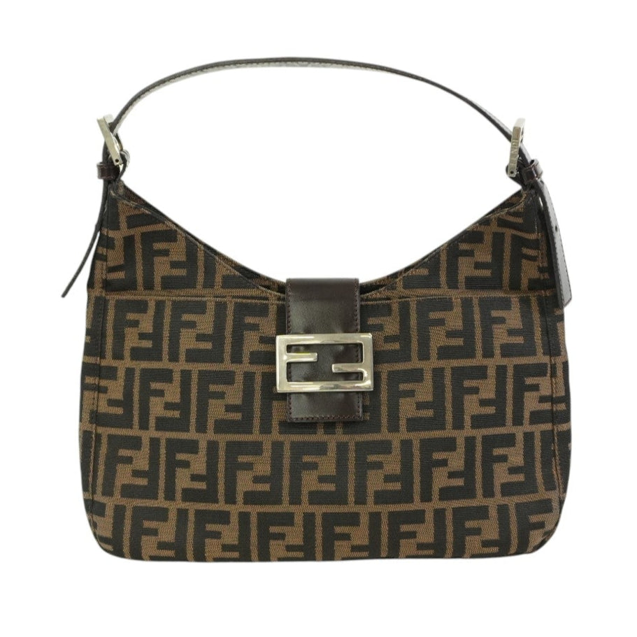 Pre-owned Fendi Zucca Shoulder Bag Brown
