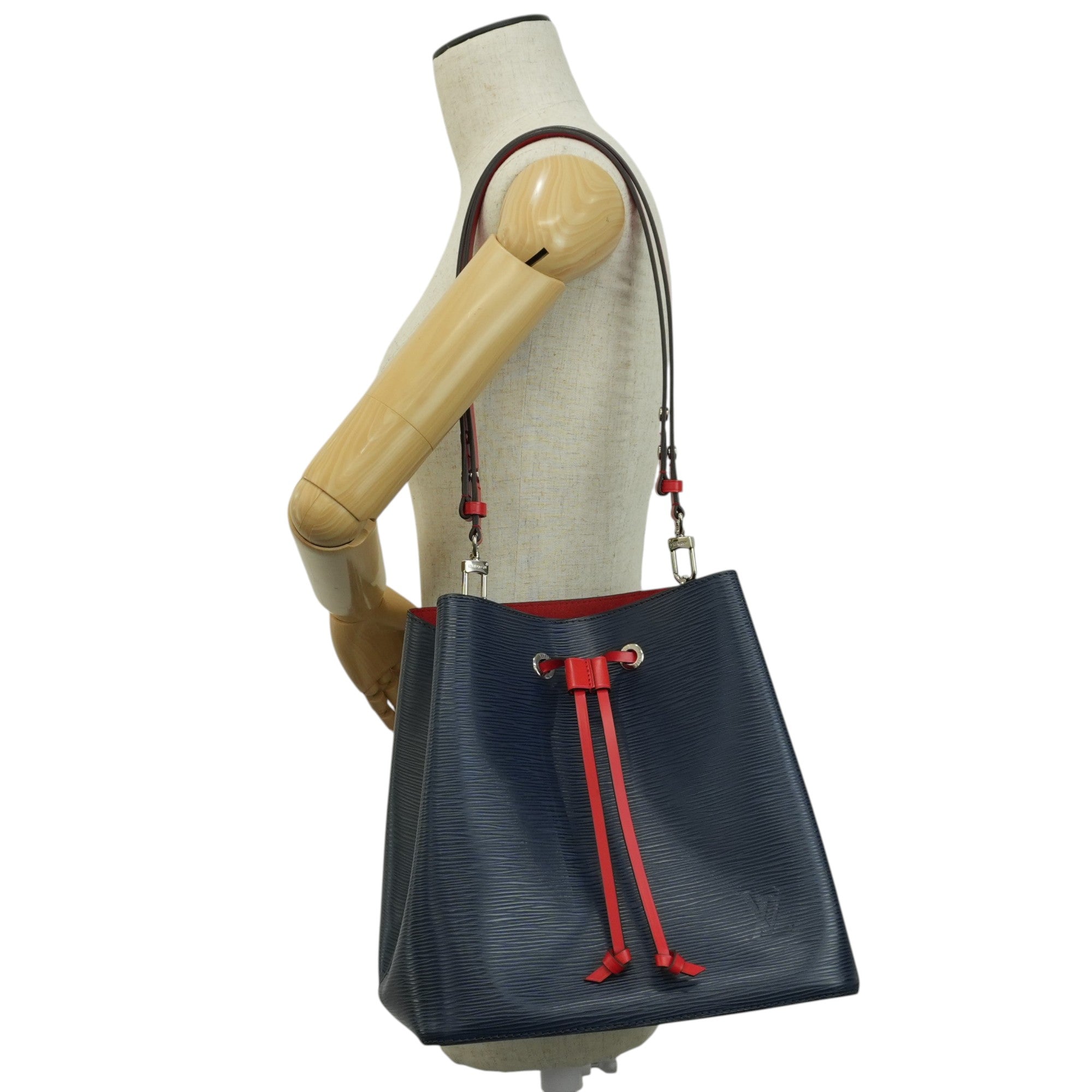 Louis Vuitton Epi Neo Noe Shoulder Bag Navy Blue Used