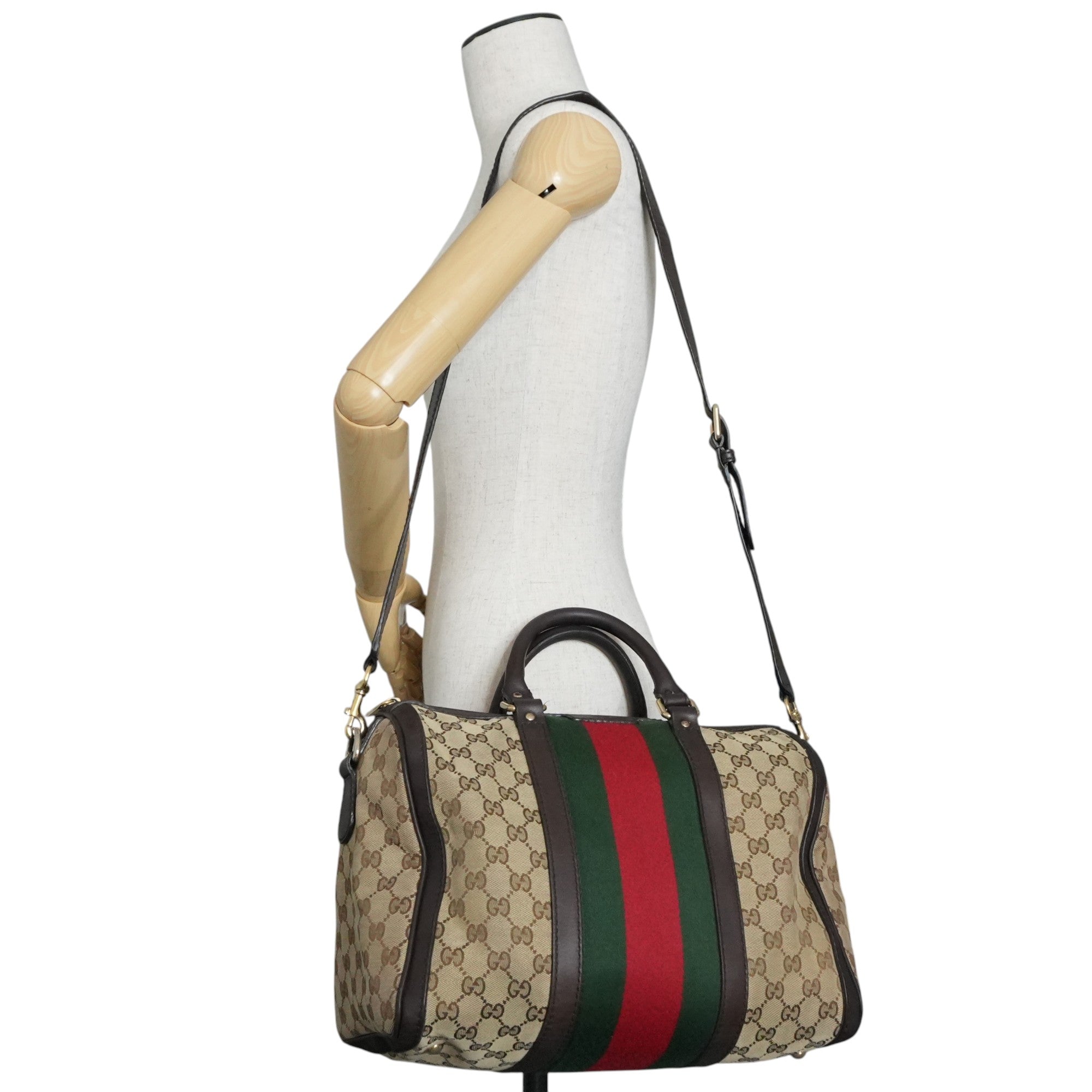 Pre-owned Gucci Two Way Ophidia Shoulder Bag Brown