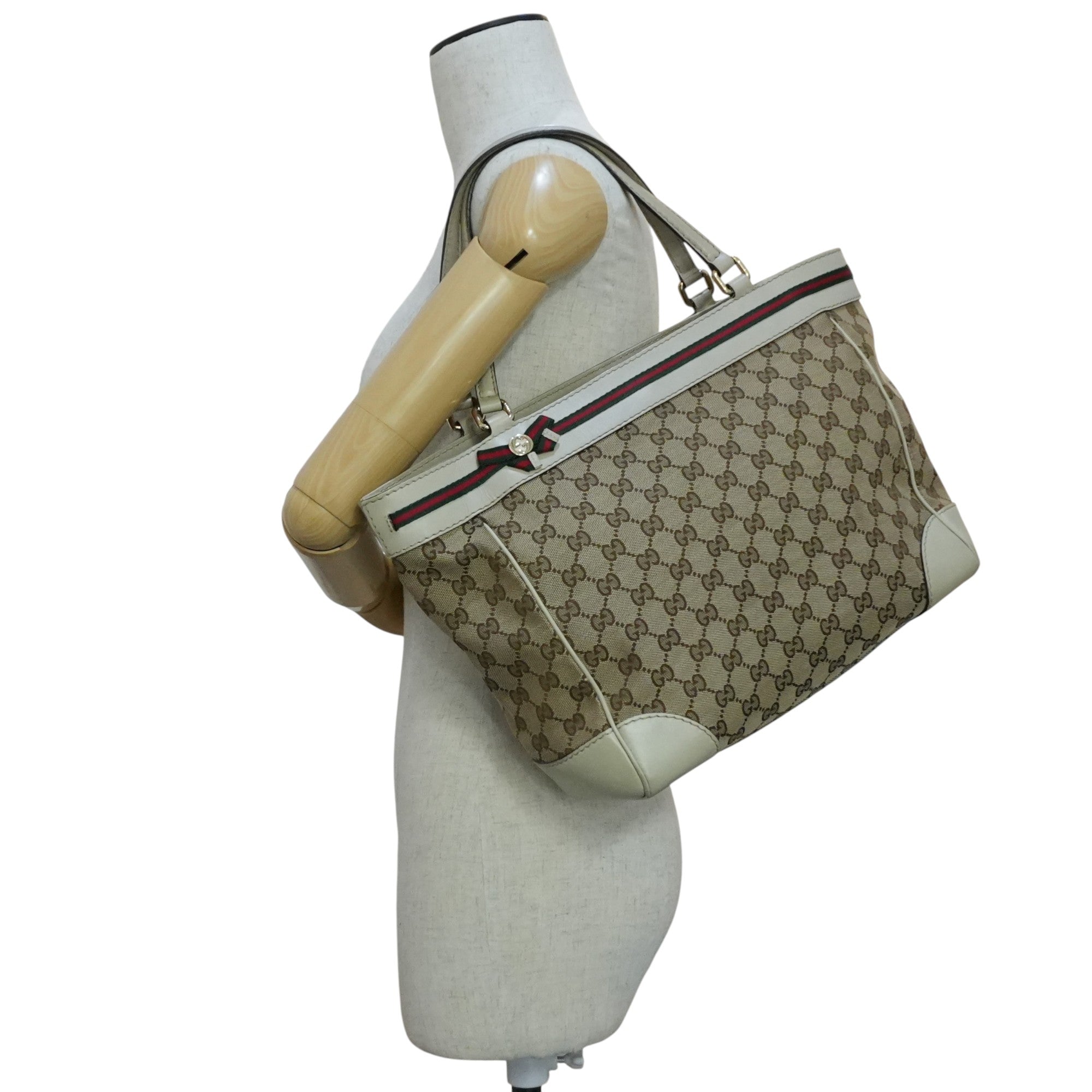 Pre-owned Gucci Guccisima Tote Bag White
