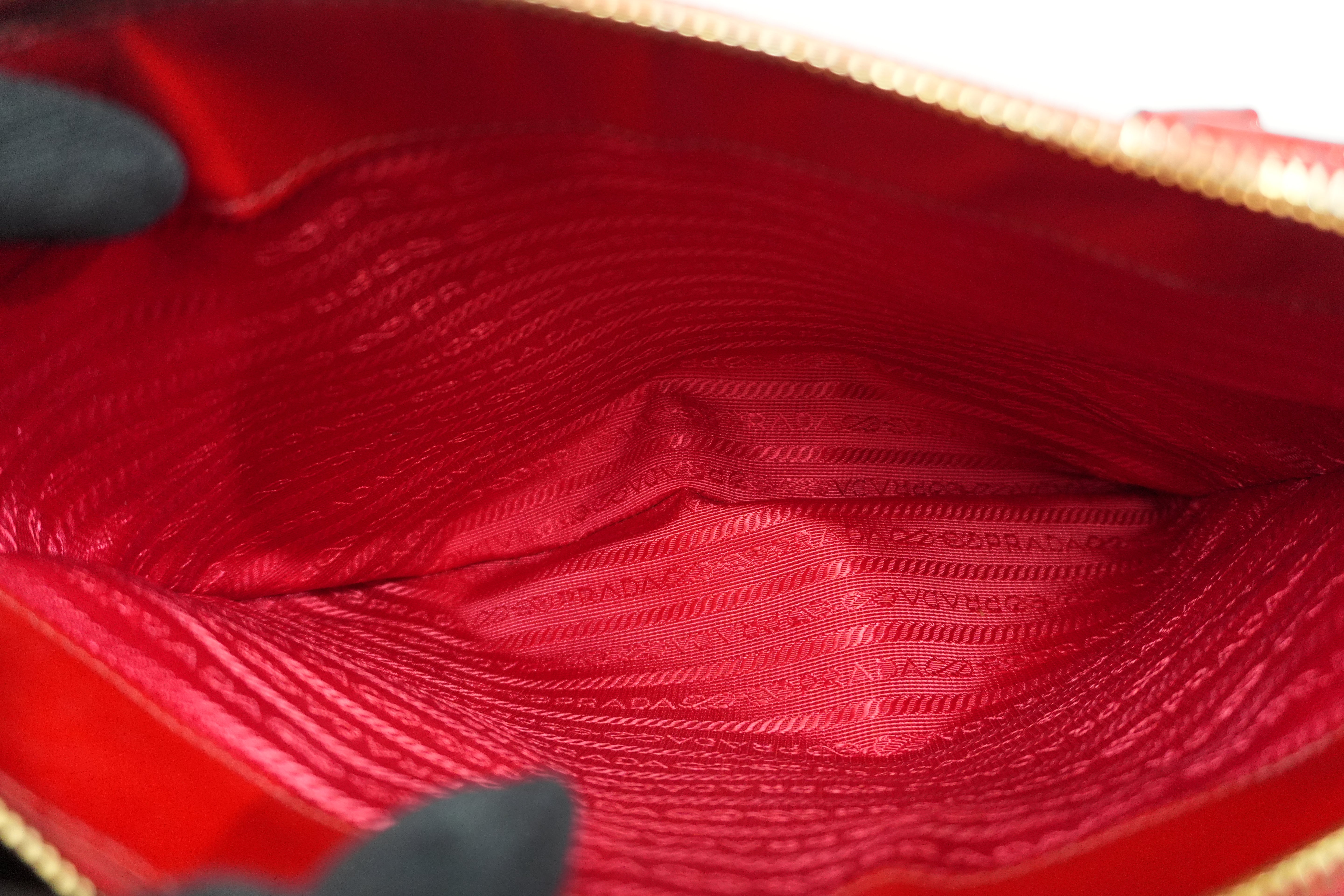 Pre-owned Prada Two Way Saffiano Vernice Galleria Shoulder Bag Red