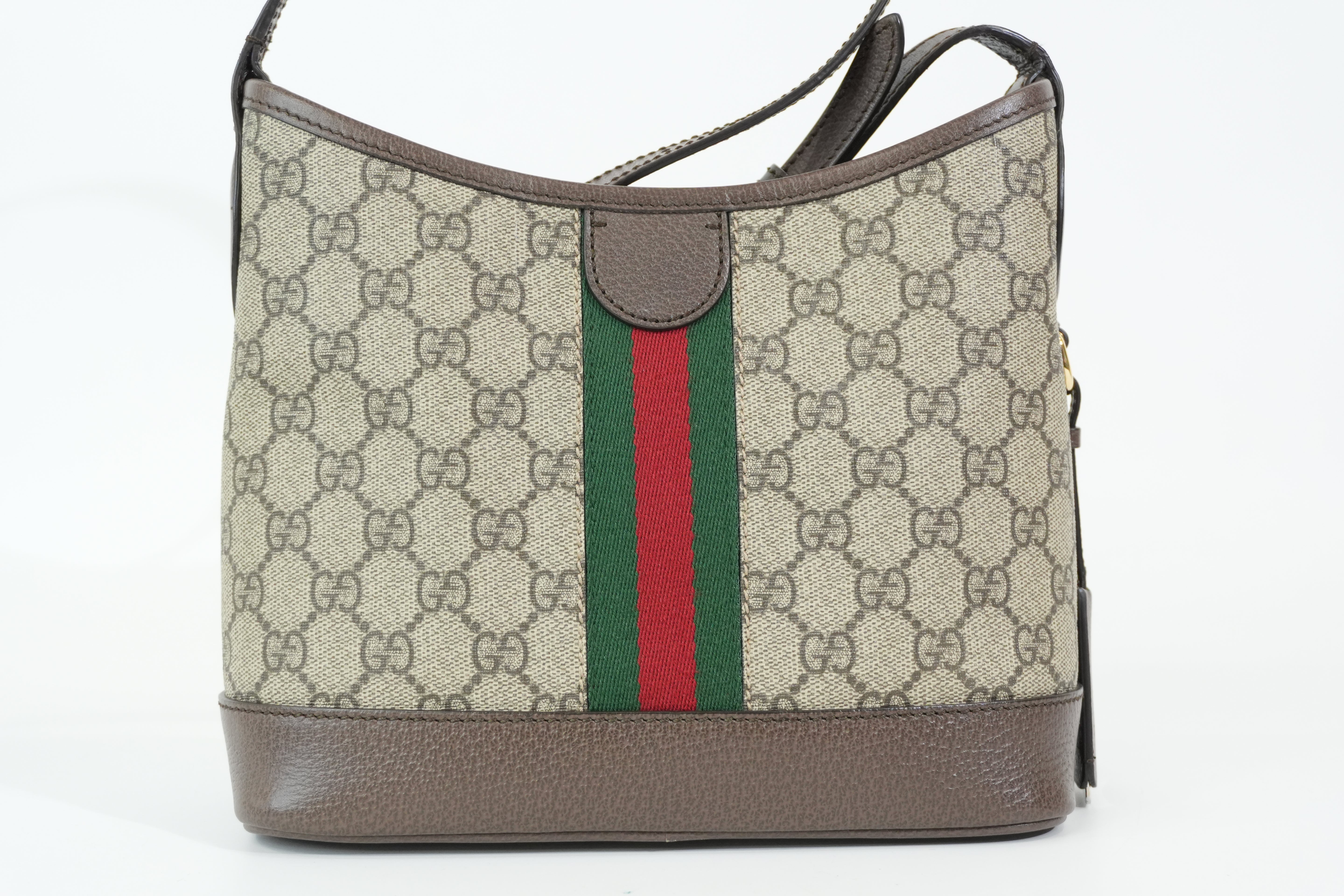 Pre-owned Gucci Ophidia Shoulder Bag Brown
