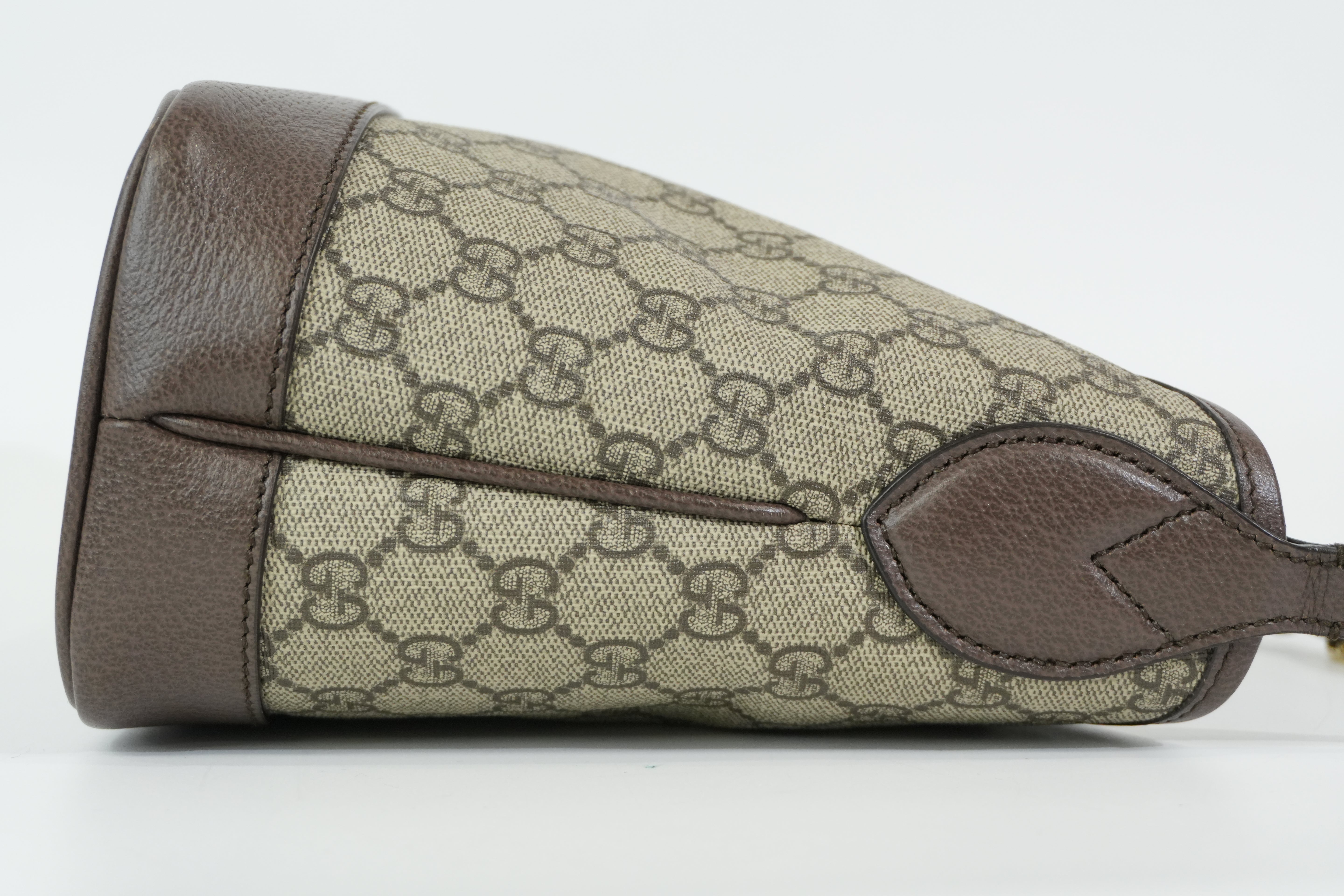 Pre-owned Gucci Ophidia Shoulder Bag Brown