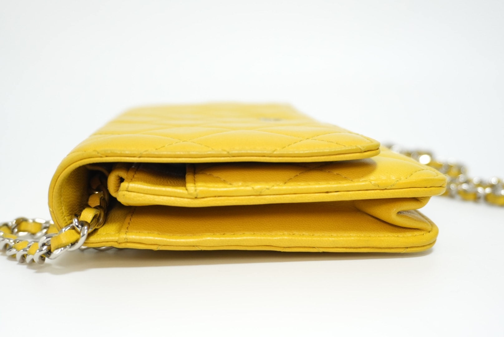 Chanel Wallet On Chain Yellow Used